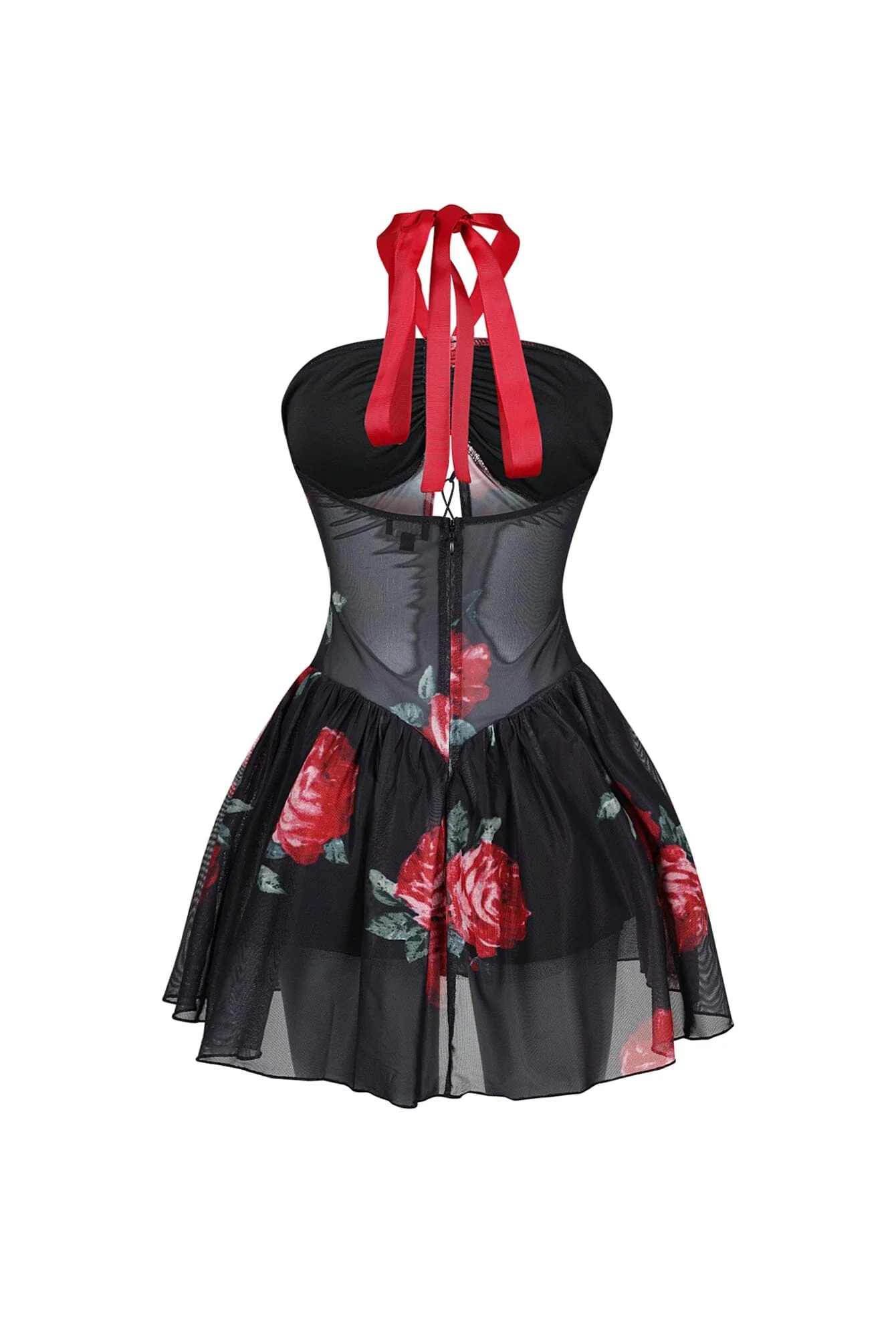 3745-Cassandra-Floral-Halter-Flare-Mini-Dress-8.webp Cassandra Floral Halter Flare Mini Dress