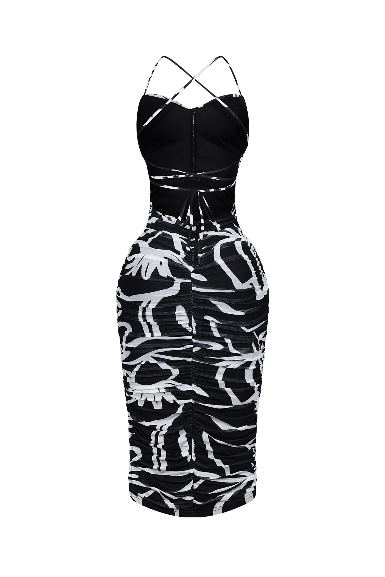 3808-Cinna-Mesh-Print-Ruched-Midi-Dress-5.webp Cinna Mesh Print Ruched Midi Dress