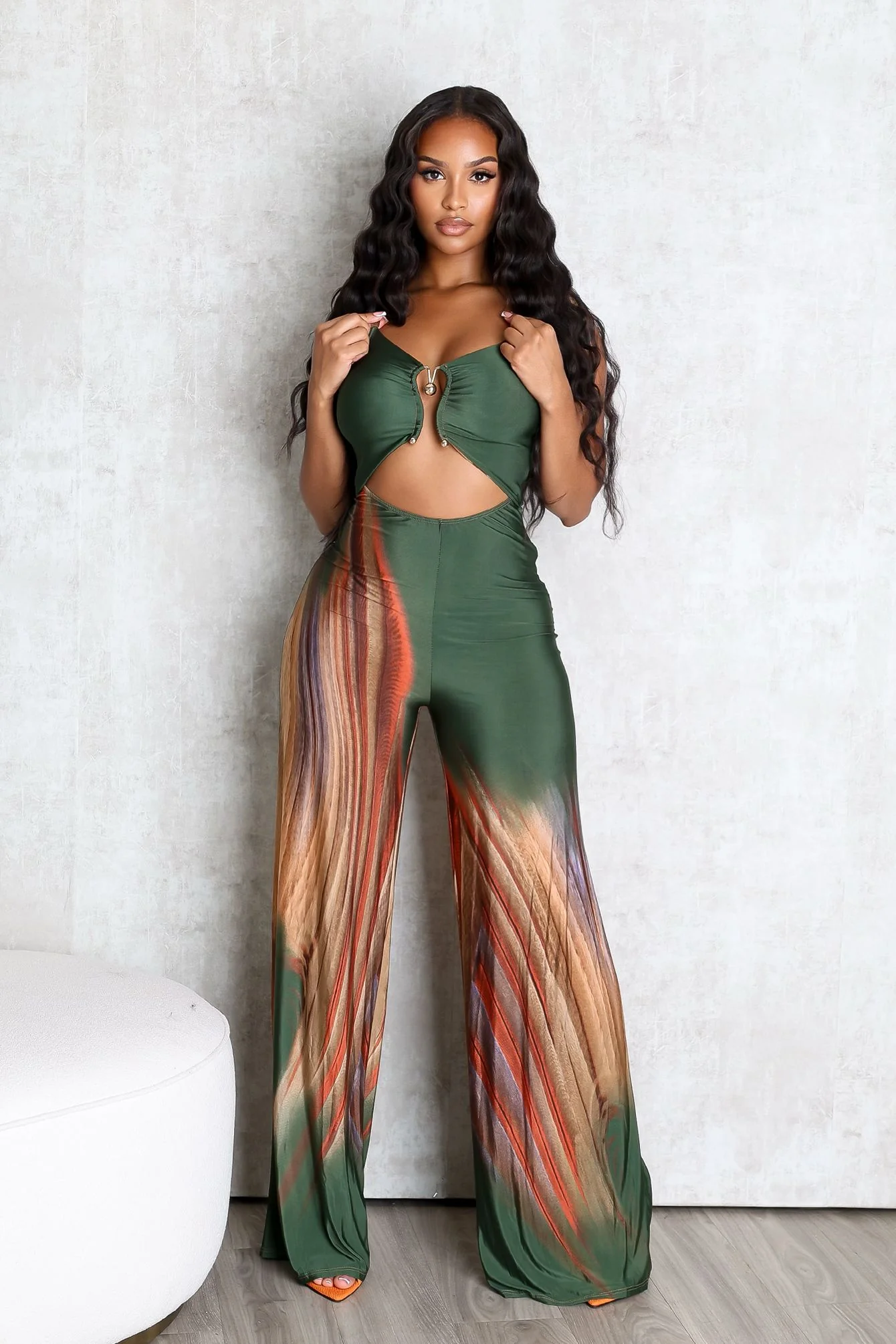 Playing Me Print Cami Jumpsuit