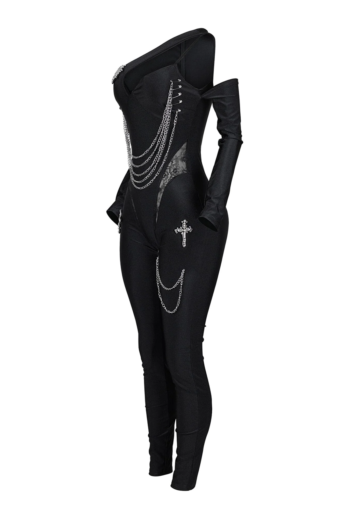 4009-Deena-Nylon-Metal-Chain-Jumpsuit-5.webp Deena Nylon Metal Chain Jumpsuit