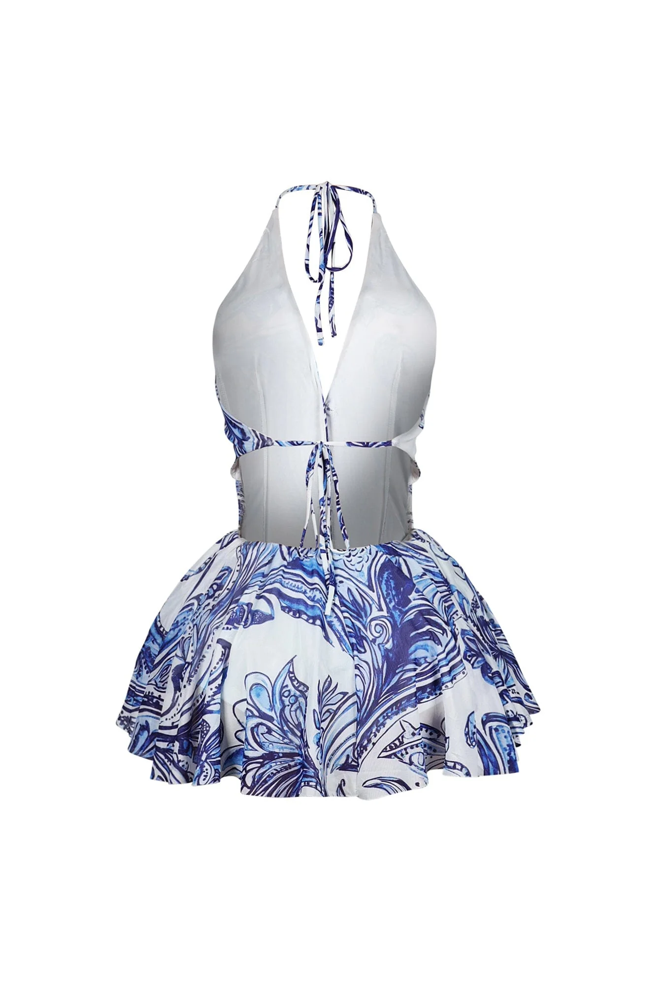412-Azure-Mesh-Print-Halter-Mini-Dress-5.webp Azure Mesh Print Halter Mini Dress