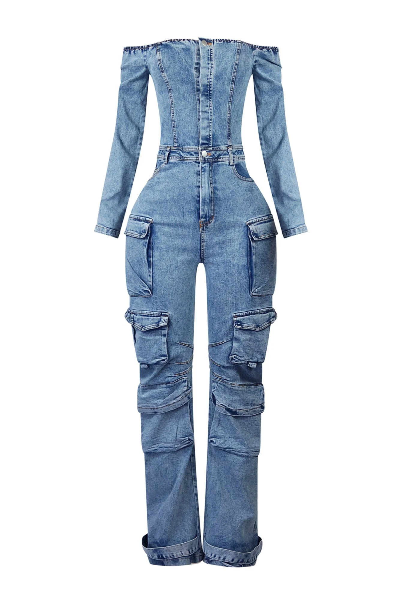 4222-Carla-Denim-Off-Shoulder-Cargo-Jumpsuit-3.webp Carla Denim Off Shoulder Cargo Jumpsuit