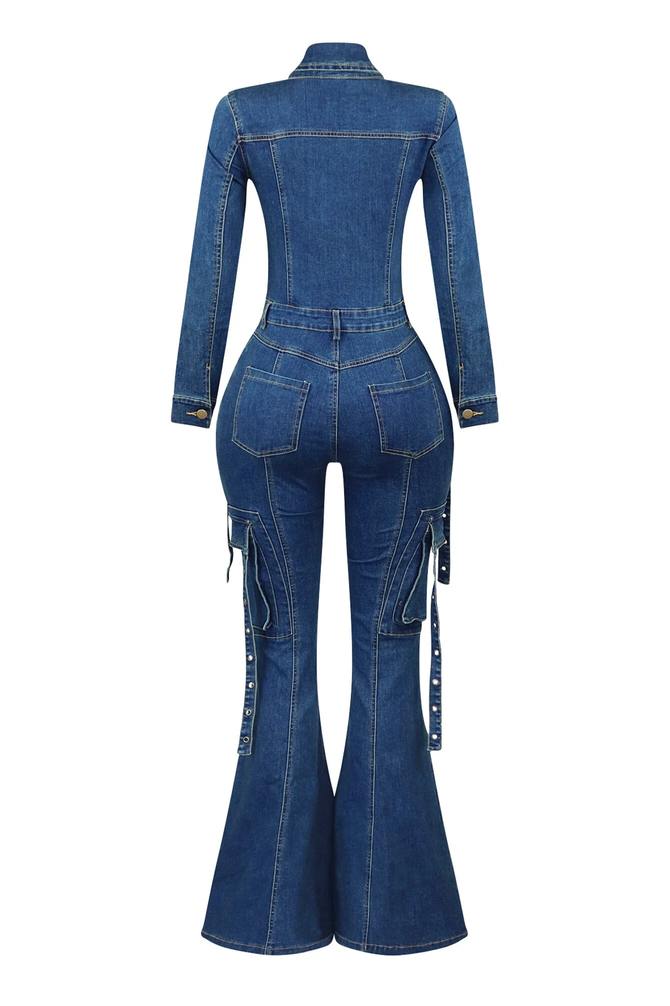 4257-Celene-Flare-Hem-Denim-Jumpsuit-4.webp Celene Flare Hem Denim Jumpsuit