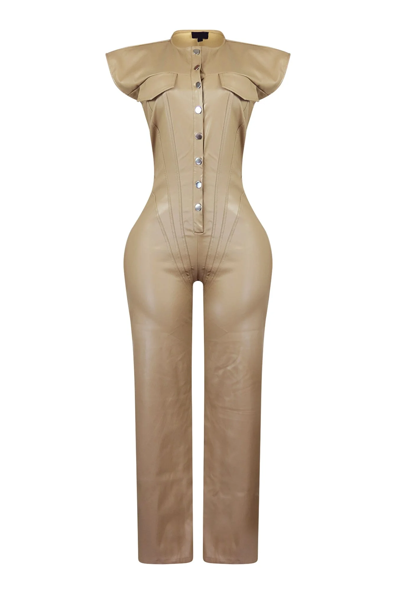 4270-Kaiya-PU-Button-Down-Jumpsuit-8.webp Kaiya PU Button Down Jumpsuit