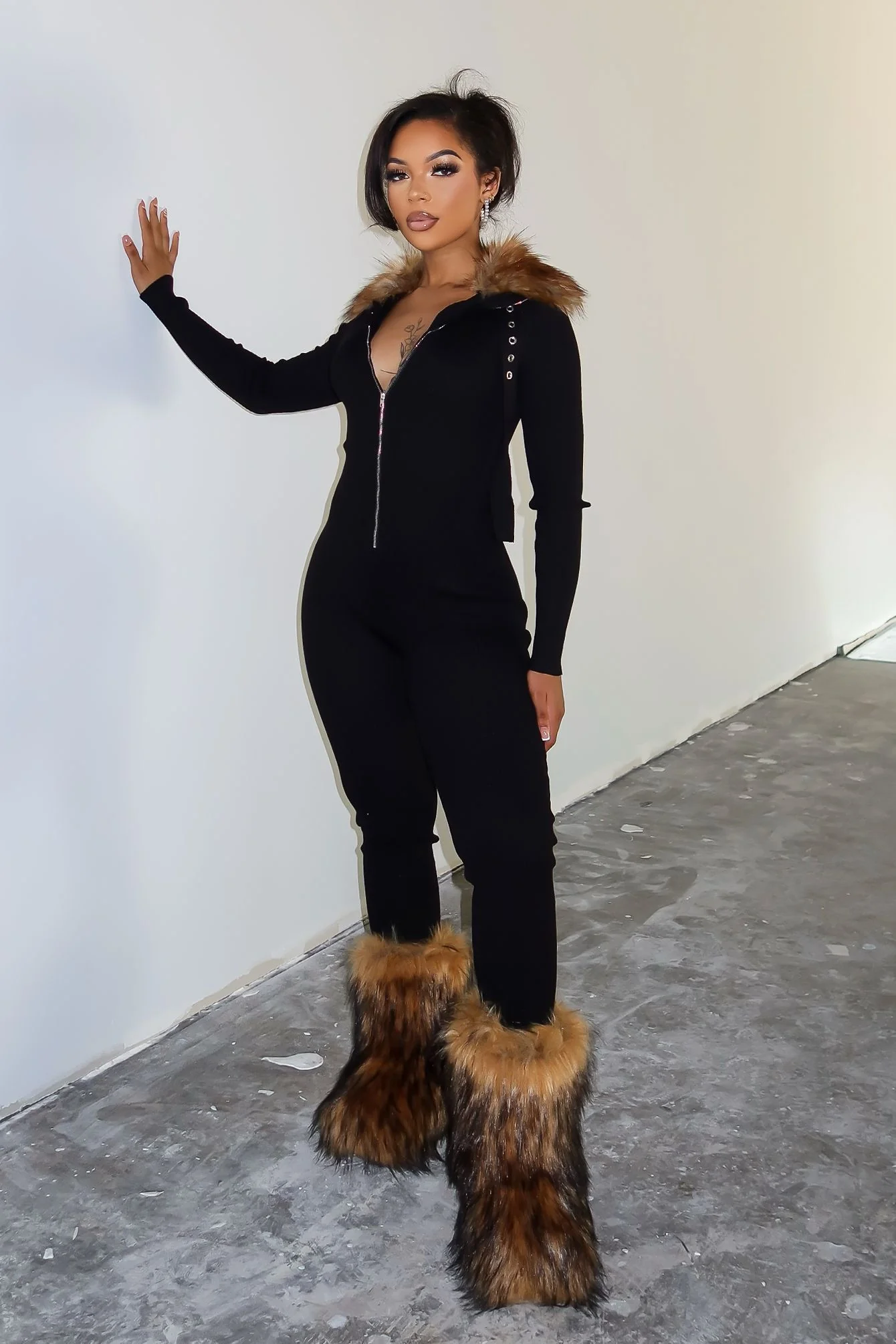 4455-KS-Power-knit-Jumpsuit-With-Fur-Collar-4.webp KS Power knit Jumpsuit With Fur Collar