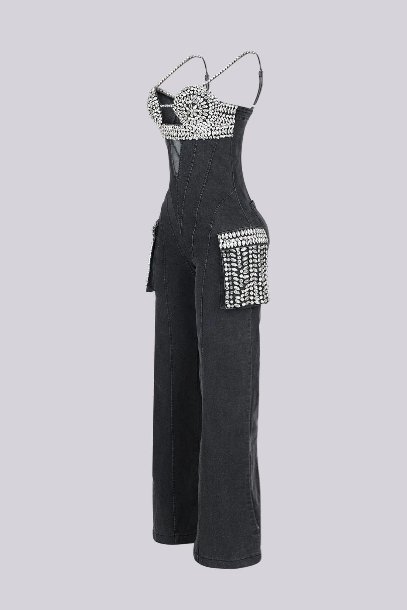 4484-Varon-Crystal-Bra-Denim-Jumpsuit-3.webp Varon Crystal Bra Denim Jumpsuit