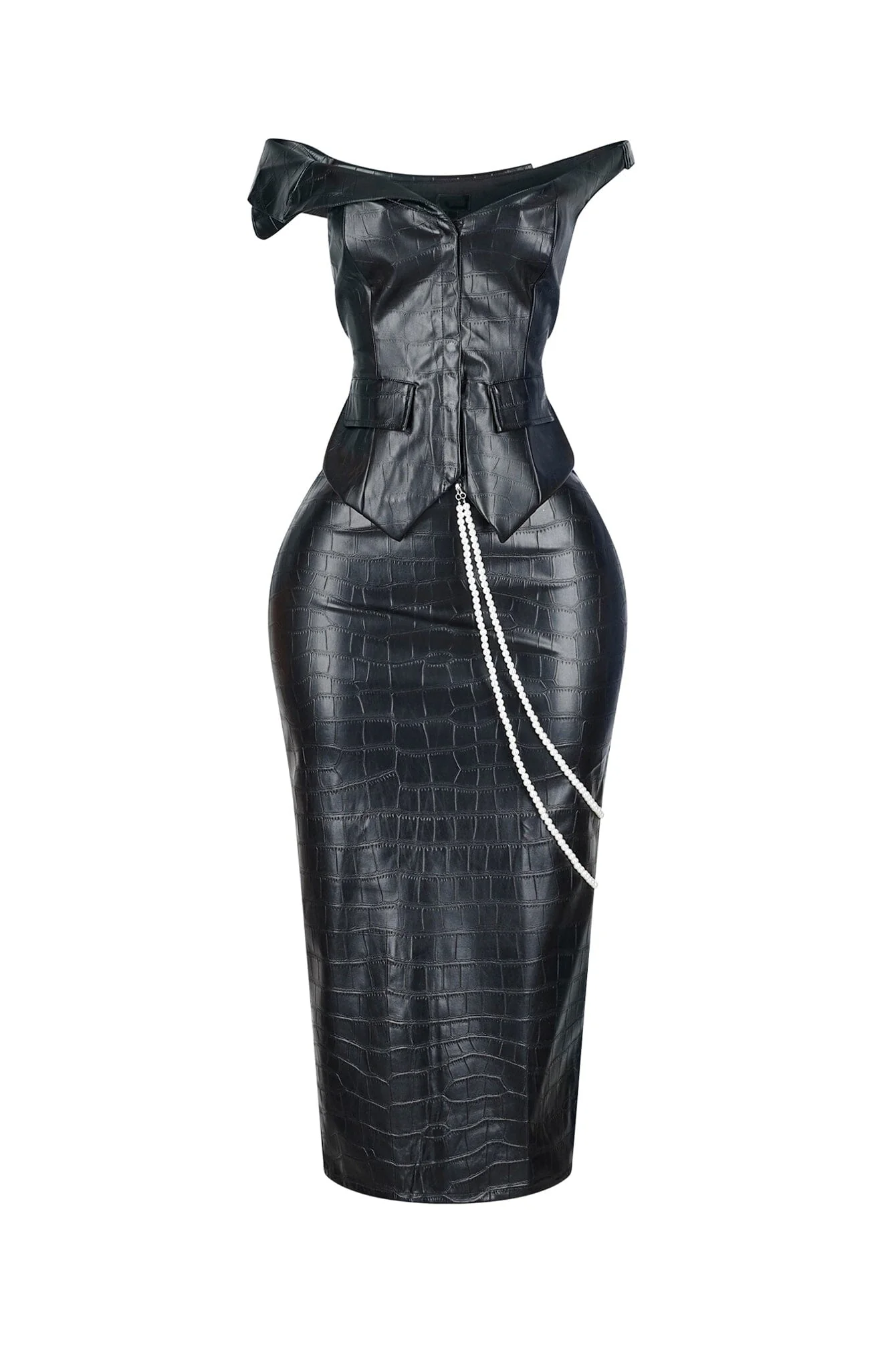 4538-Croc-Allure-Off-Shoulder-Top-Skirt-SET-3.webp Croc Allure Off Shoulder Top & Skirt SET