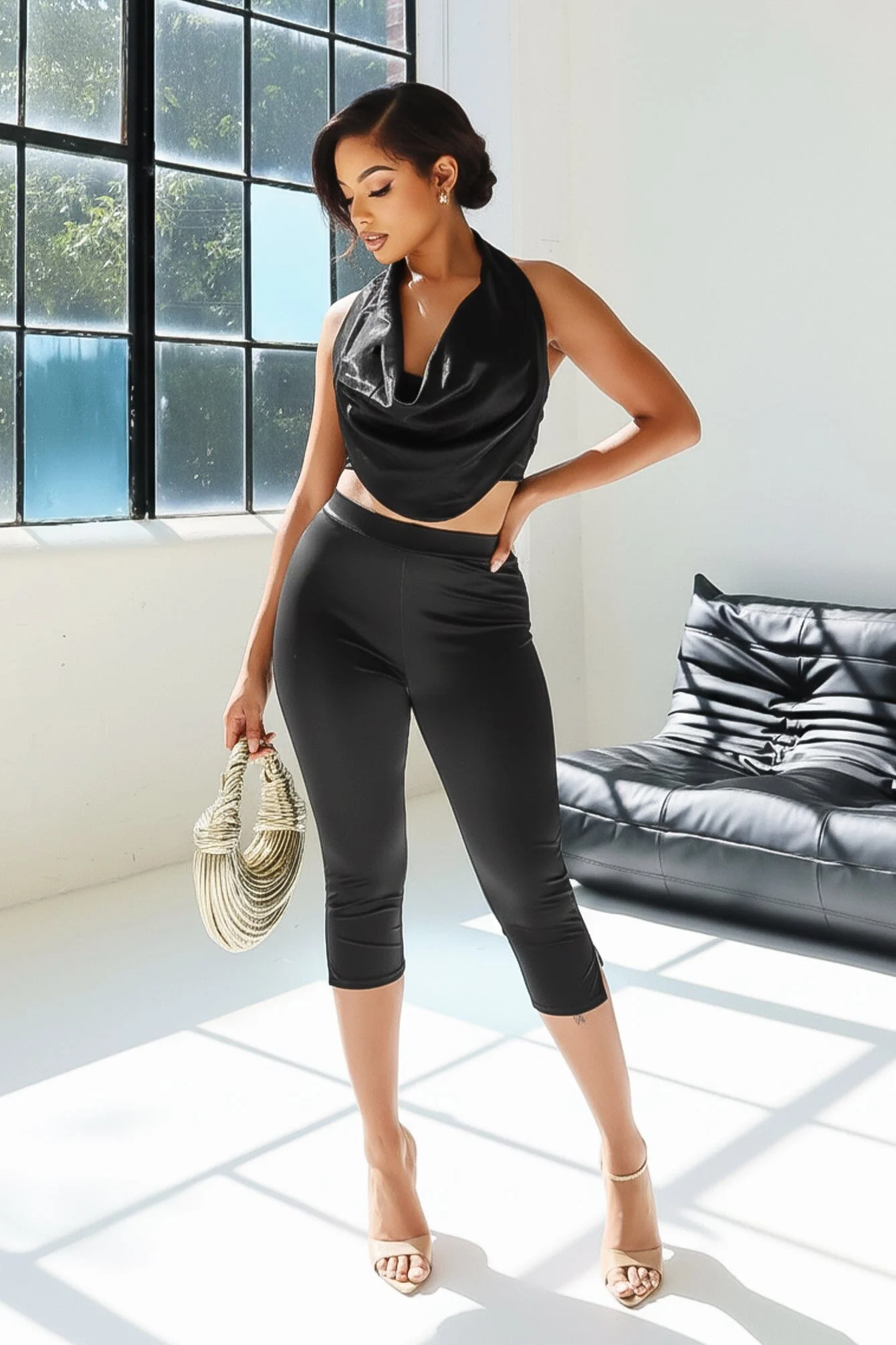 Liquid Glimmer Halter & Capri SET