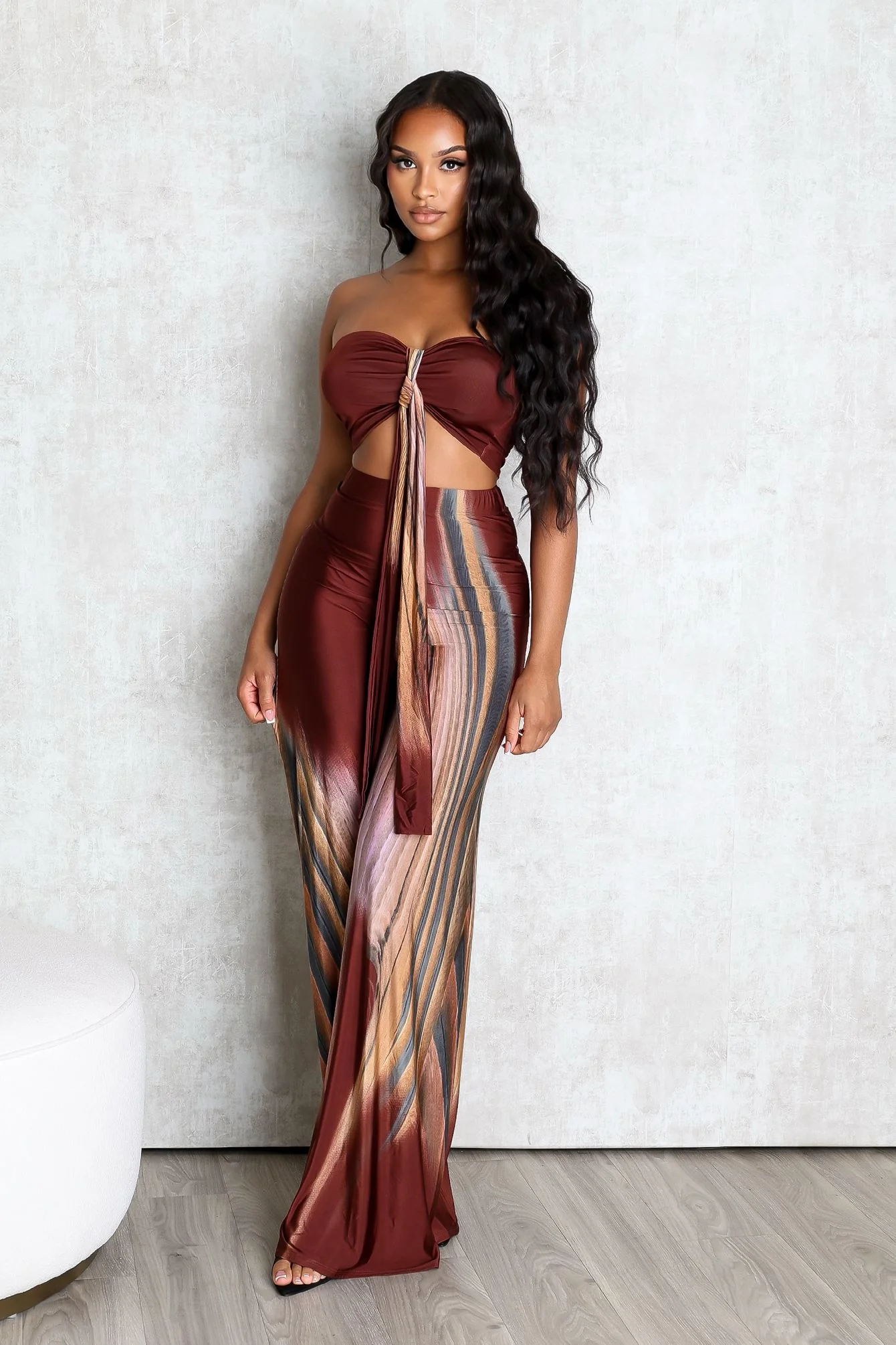 Playing Me Print Top & Pants SET