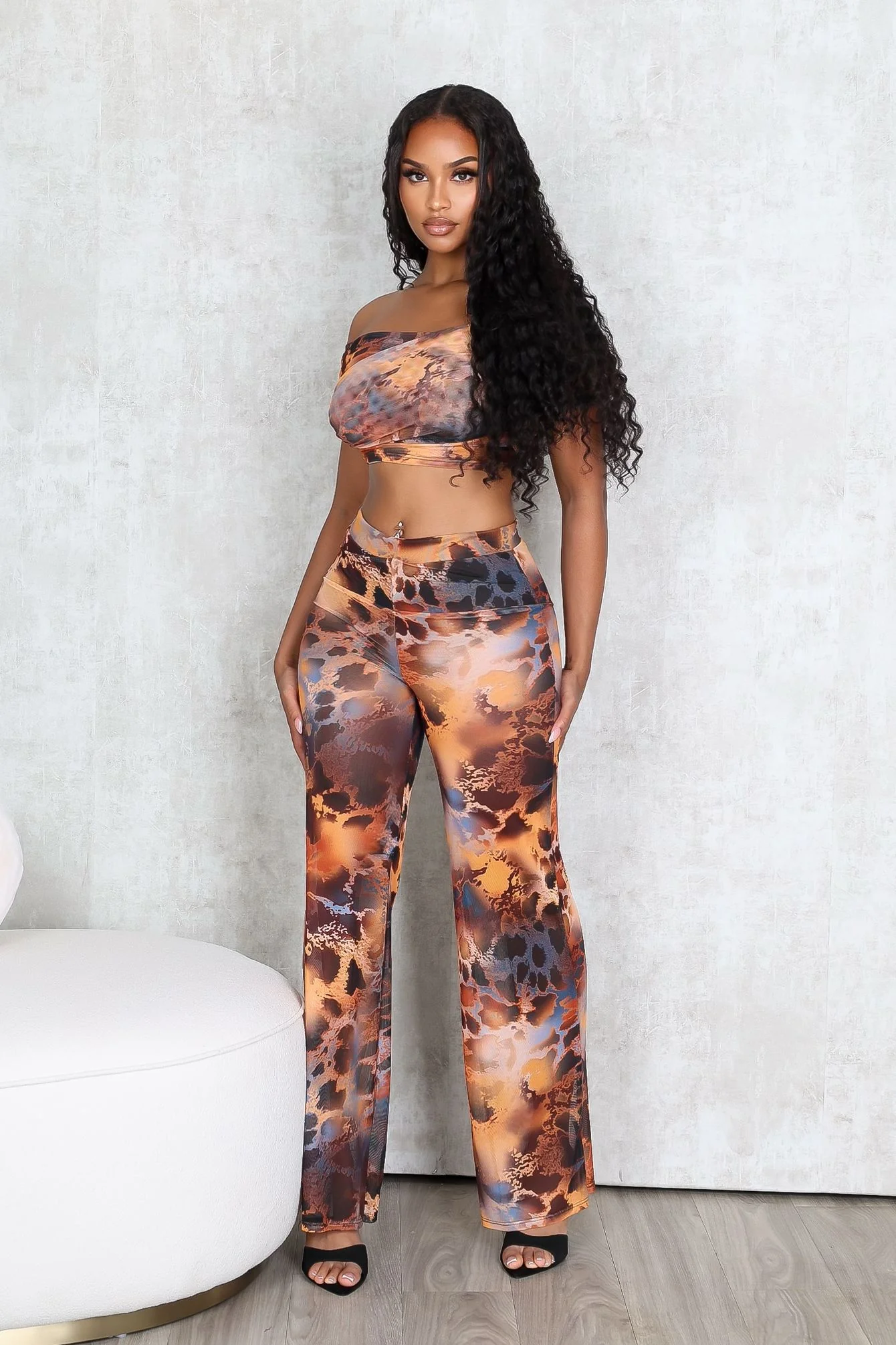 Dual Aura Mesh Top & Pants SET
