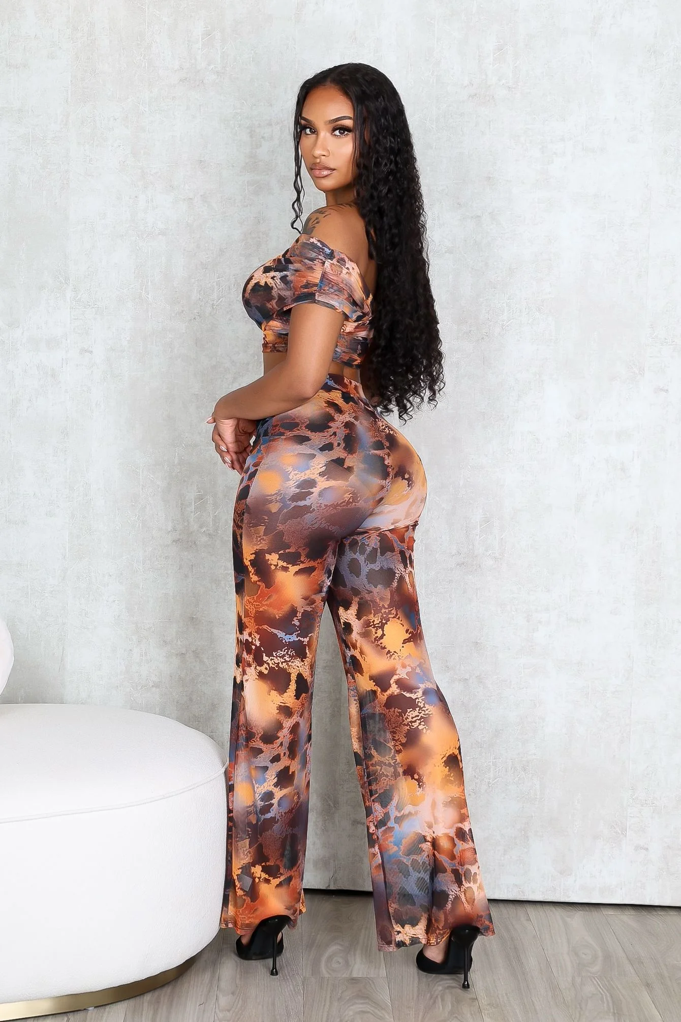 Dual Aura Mesh Top & Pants SET