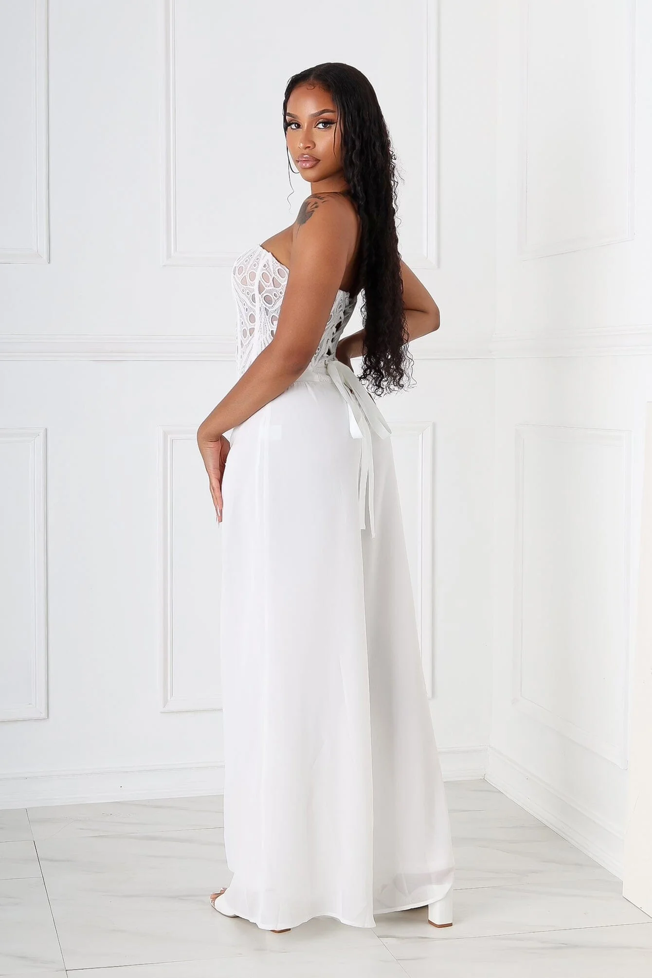 Elysian Eyelet Corset Top & Pants SET