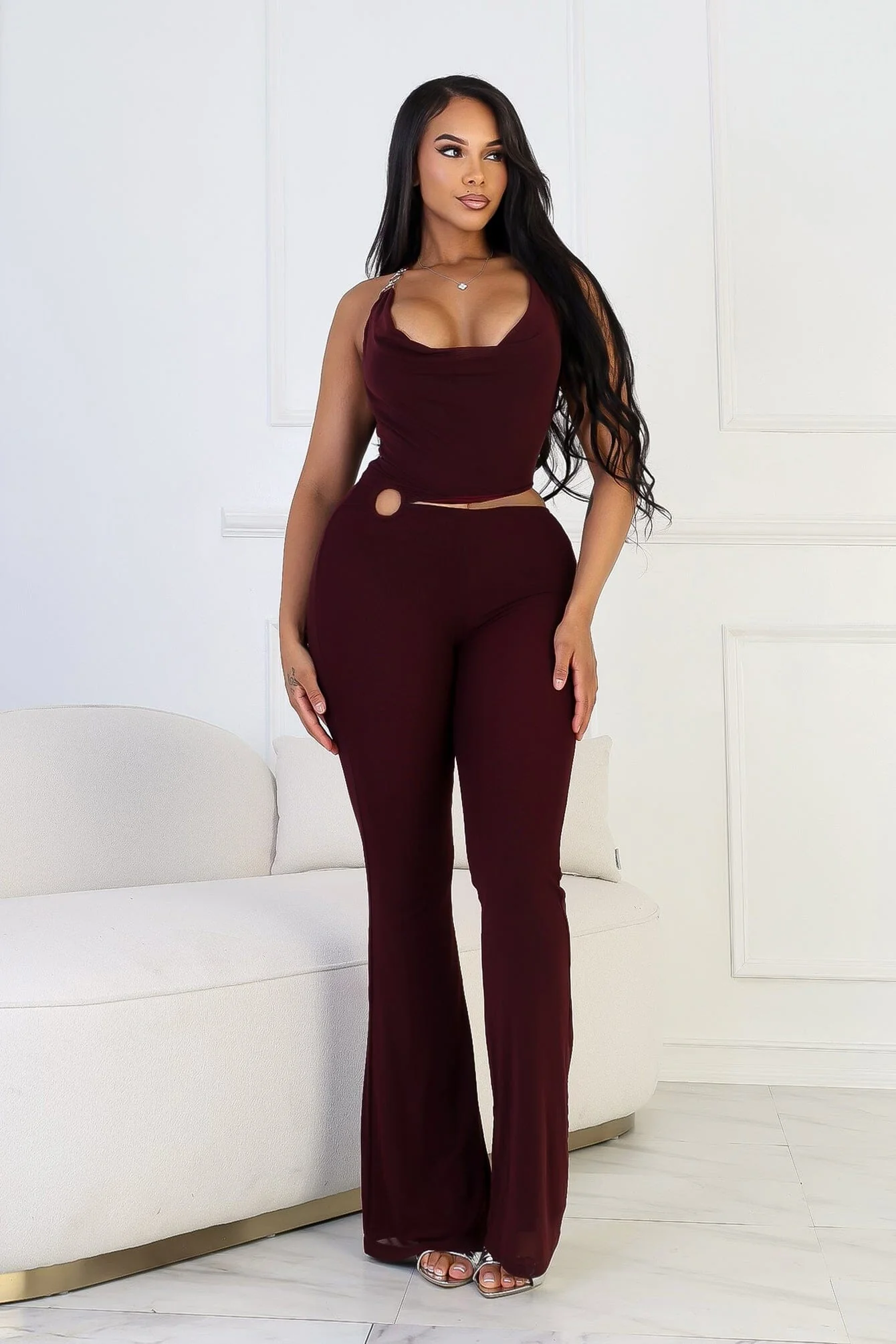 Shiva O Ring Cut Out Detail Jumpsuit