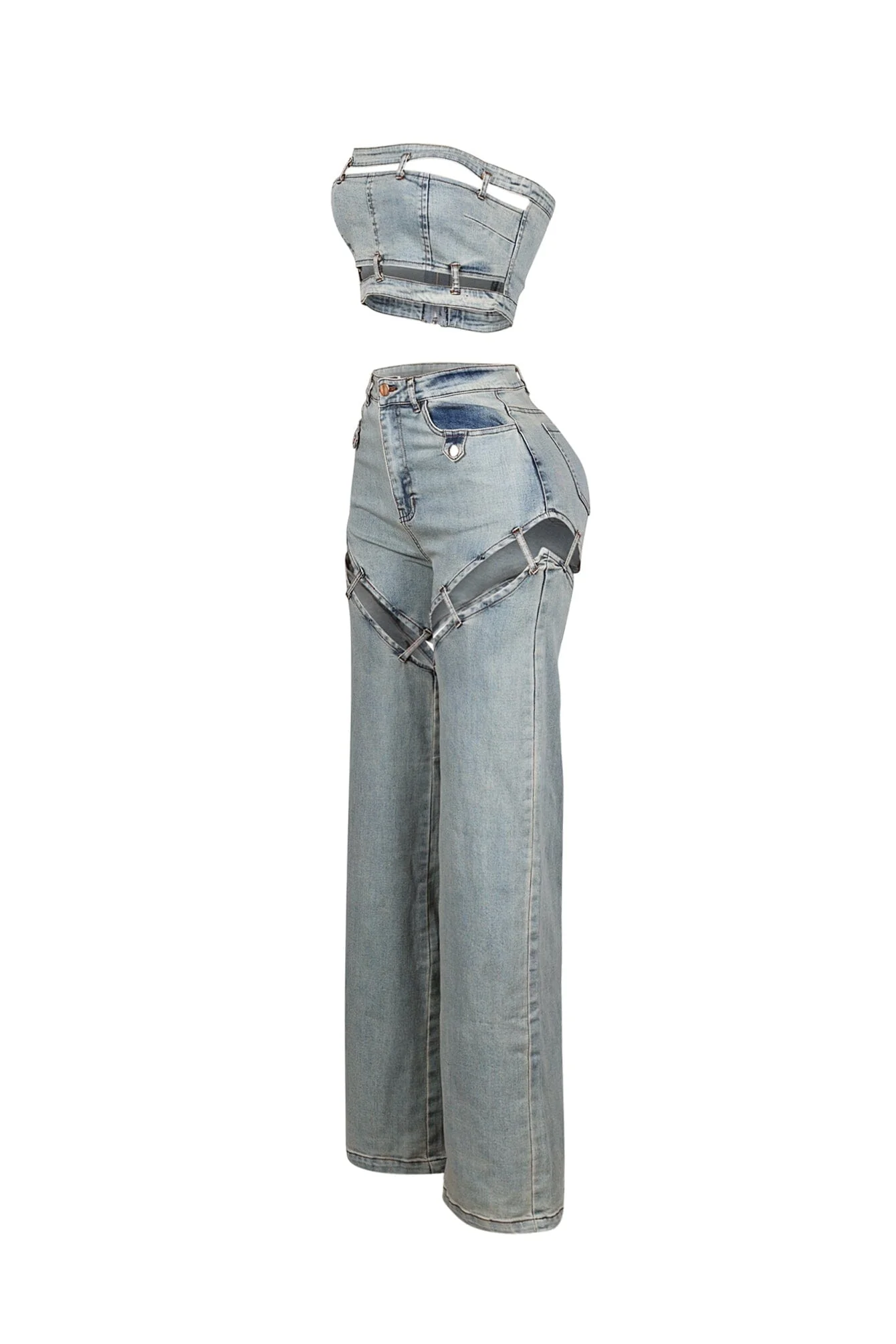 4820-Jett-Denim-Tube-Top-Cutout-Pants-SET-5.webp Jett Denim Tube Top & Cutout Pants SET