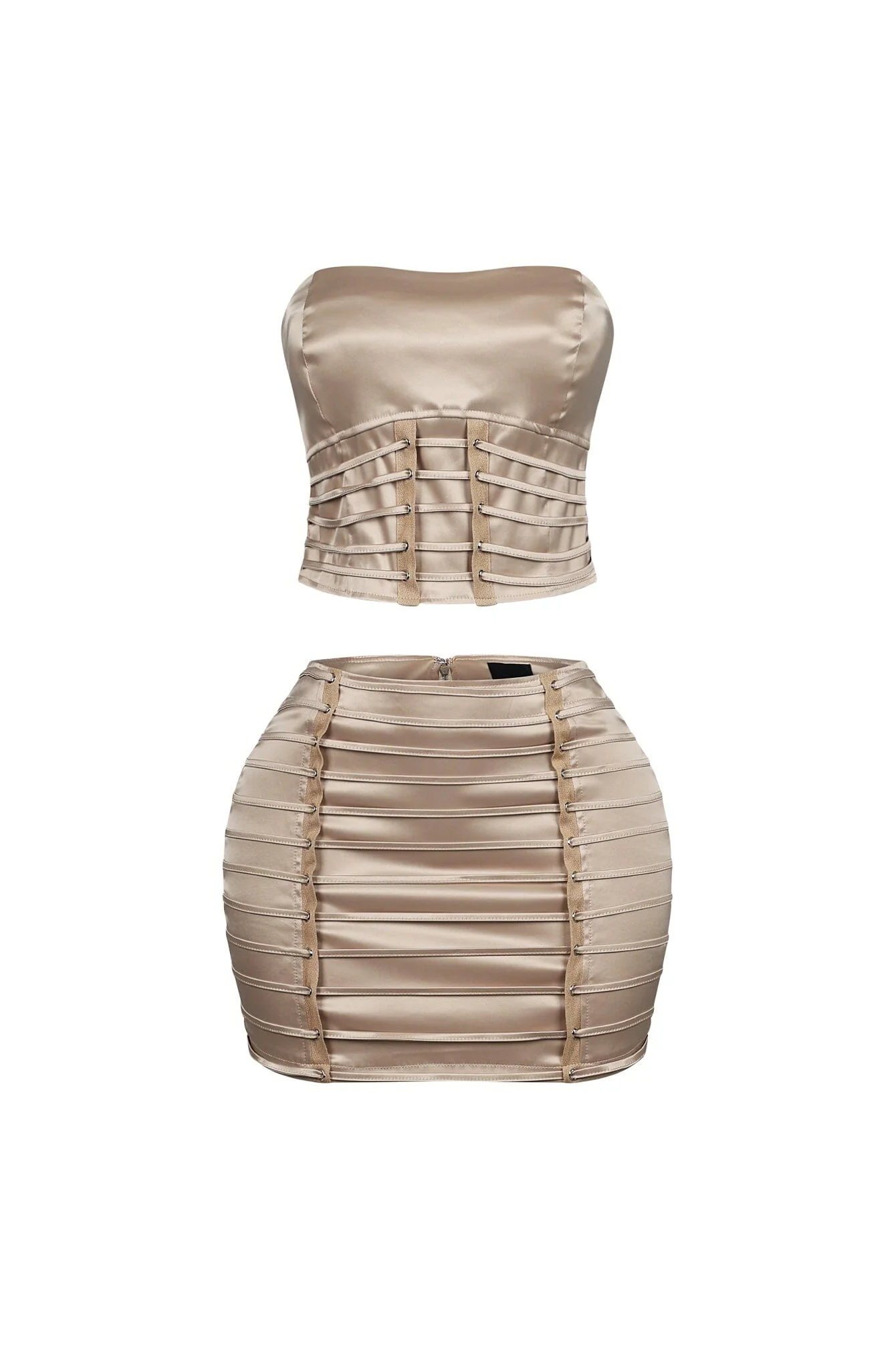 4884-Nova-Satin-Lace-Up-Top-Skirt-SET-4.webp Nova Satin Lace Up Top & Skirt SET