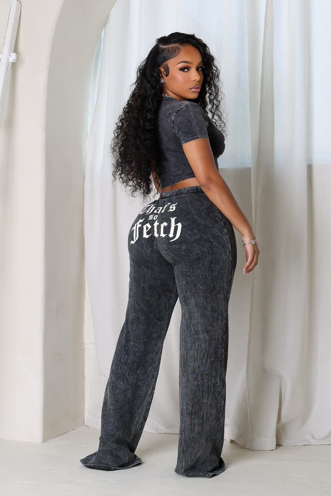 That's So Fetch Mineral Washed Top & Pants SET