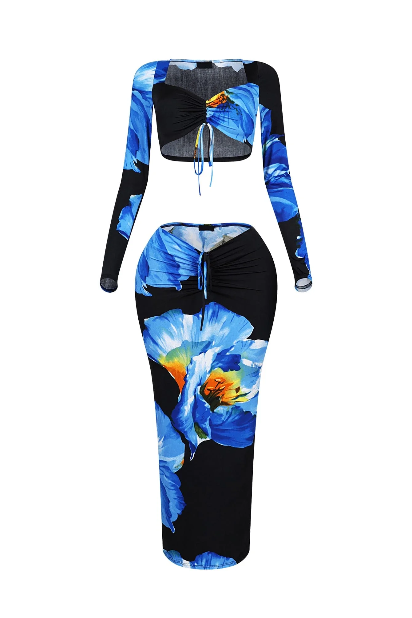 5009-Lake-Town-Floral-Printed-Top-Skirt-SET-3.webp Lake Town Floral Printed Top & Skirt SET