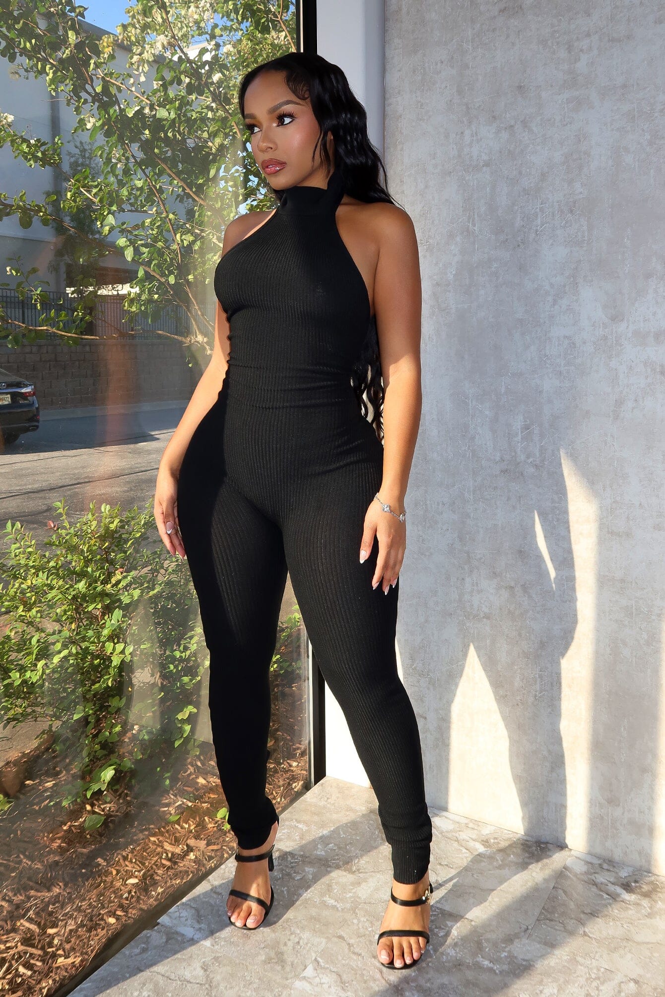 518-Miles-Mock-Neck-Lace-Up-Jumpsuit-6.jpg Miles Mock Neck Lace Up Jumpsuit