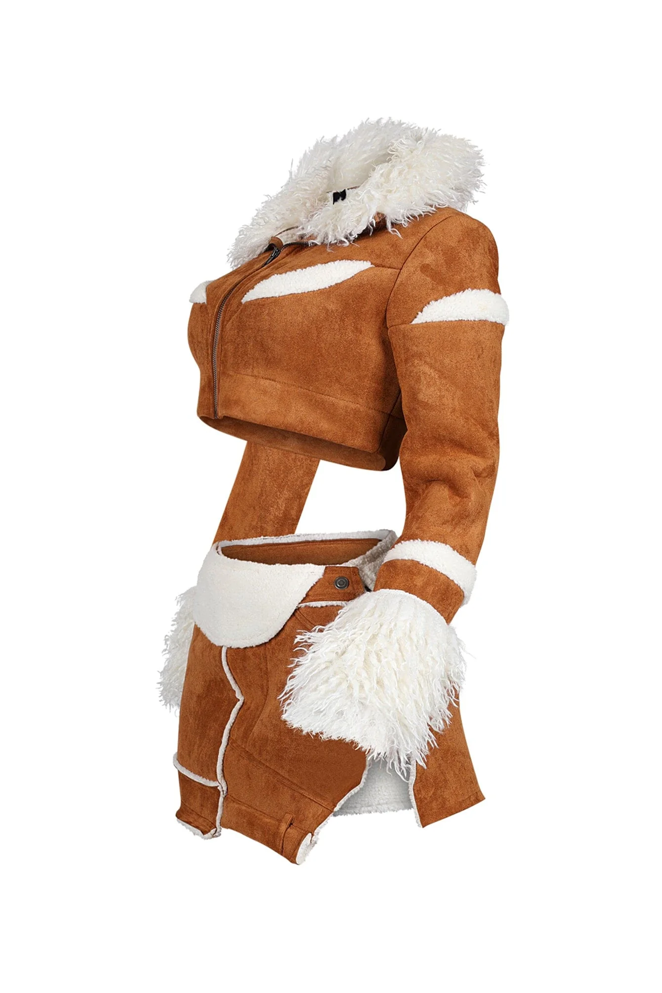 5214-Naomi-Suede-Shaggy-Fur-Jacket-Skirt-SET-5.webp Naomi Suede Shaggy Fur Jacket & Skirt SET