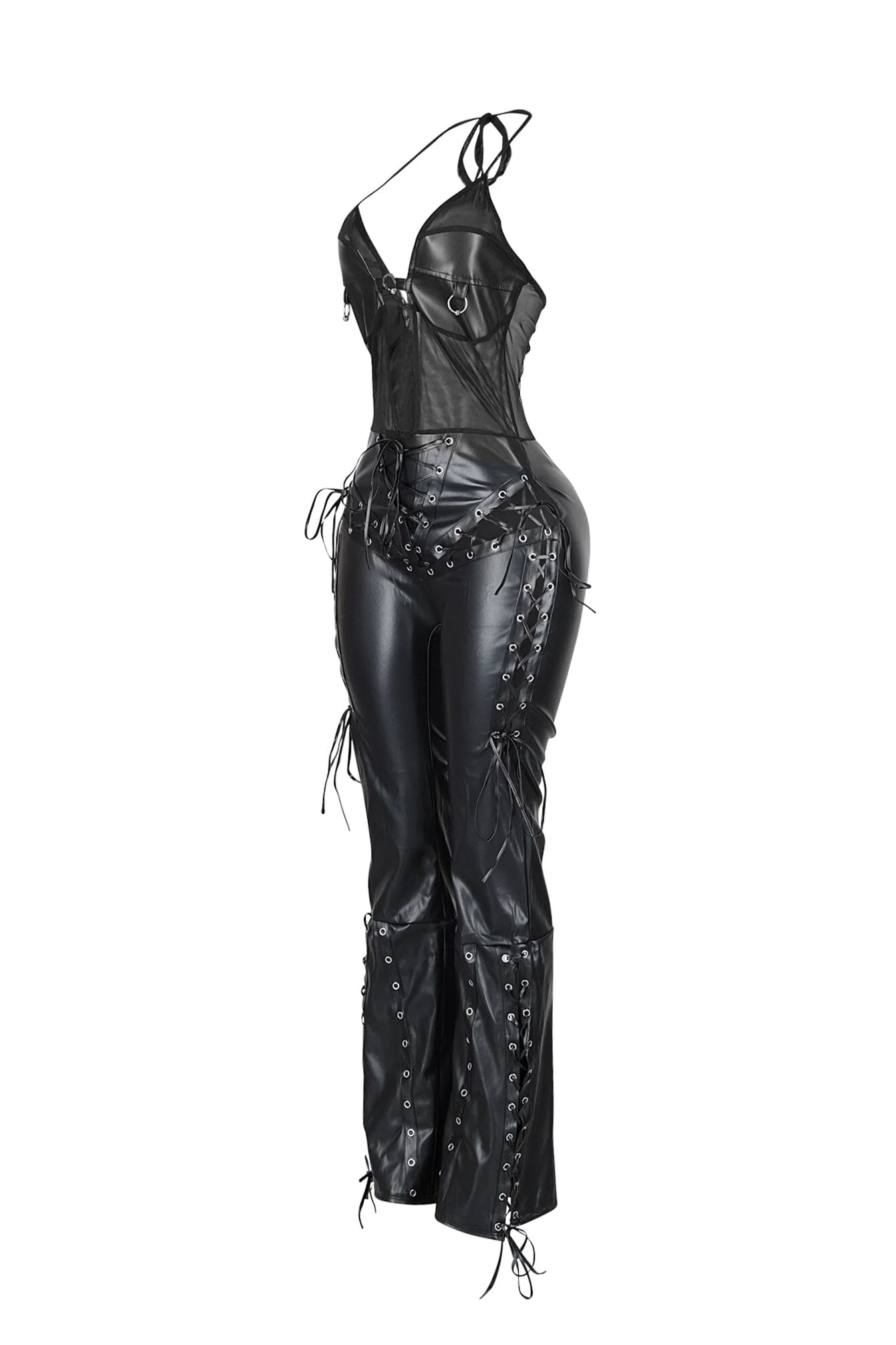 533-Nasty-Girl-Sheer-Mesh-Faux-Leather-Jumpsuit-4.webp Nasty Girl Sheer Mesh Faux Leather Jumpsuit