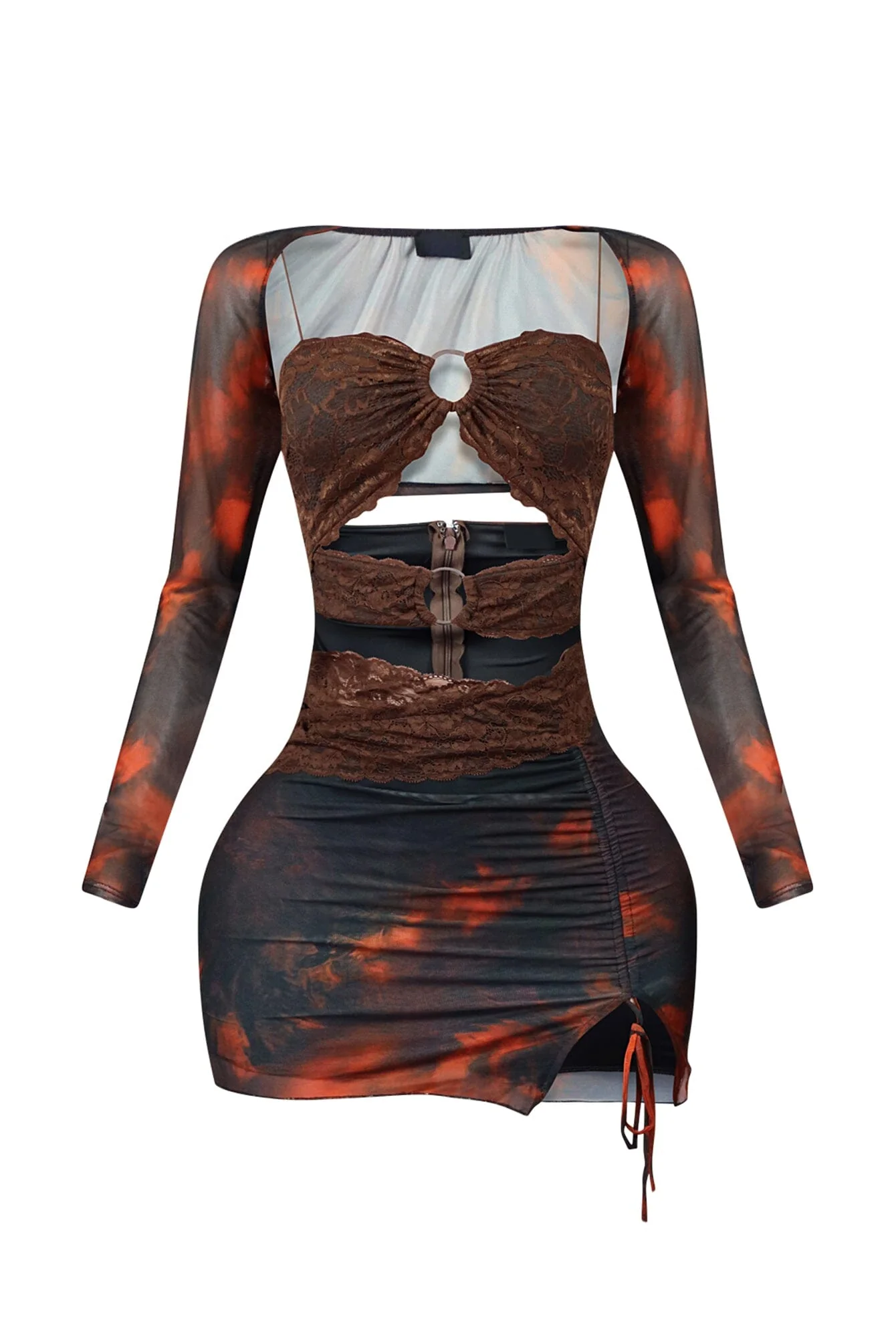 5348-Benjamin-Mesh-Lace-Mini-Dress-With-Bolero-SET-4.webp Benjamin Mesh Lace Mini Dress With Bolero SET