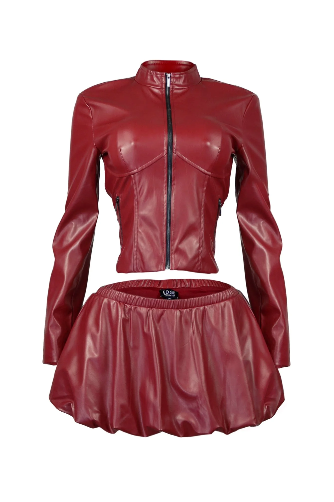 5356-Vera-PU-Jacket-Bubble-Skort-SET-4.webp Vera PU Jacket & Bubble Skort SET