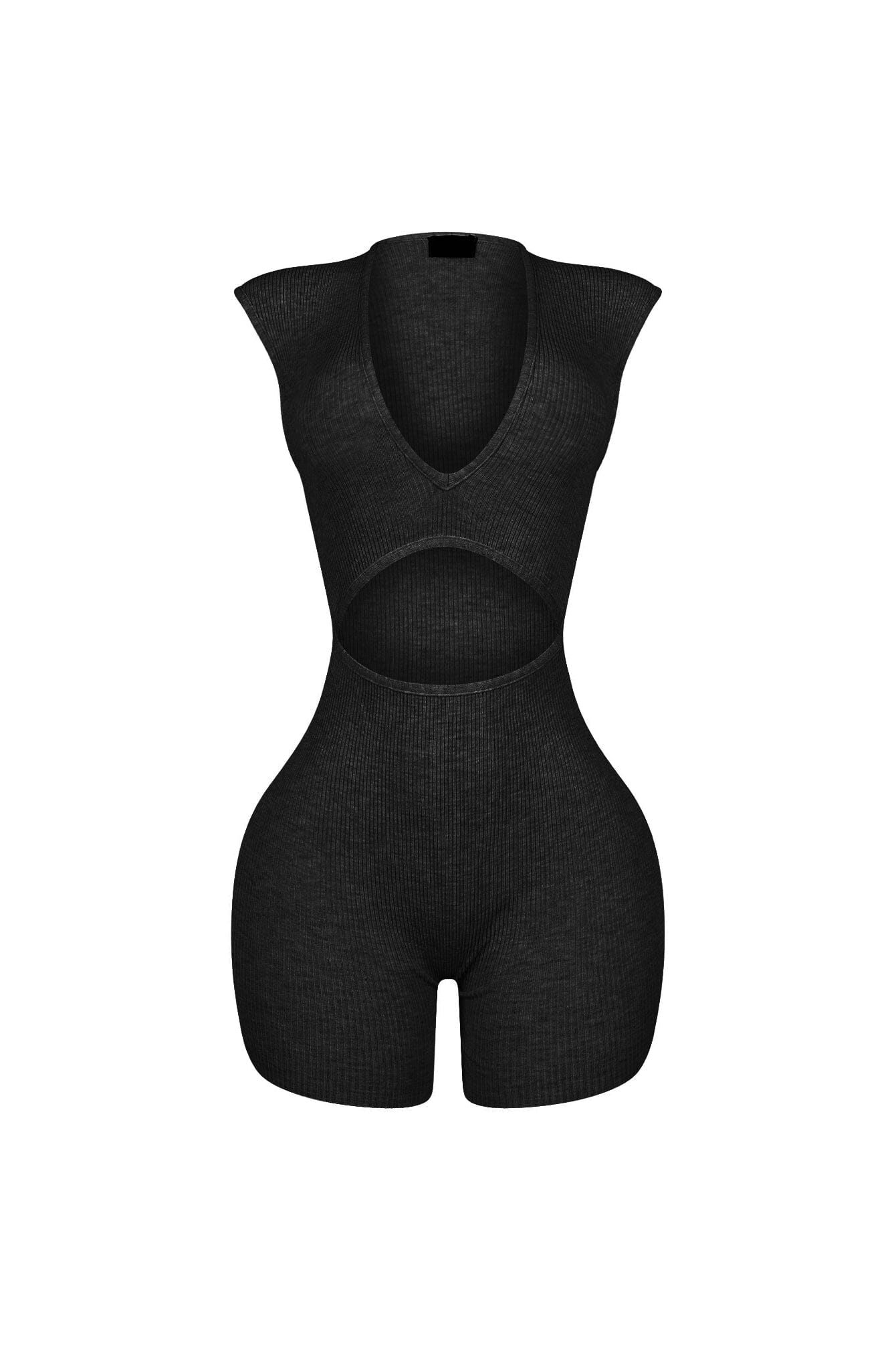 5535-Clara-Knit-Deep-V-Neck-Ribbed-Romper-7.jpg Clara Knit Deep V Neck Ribbed Romper