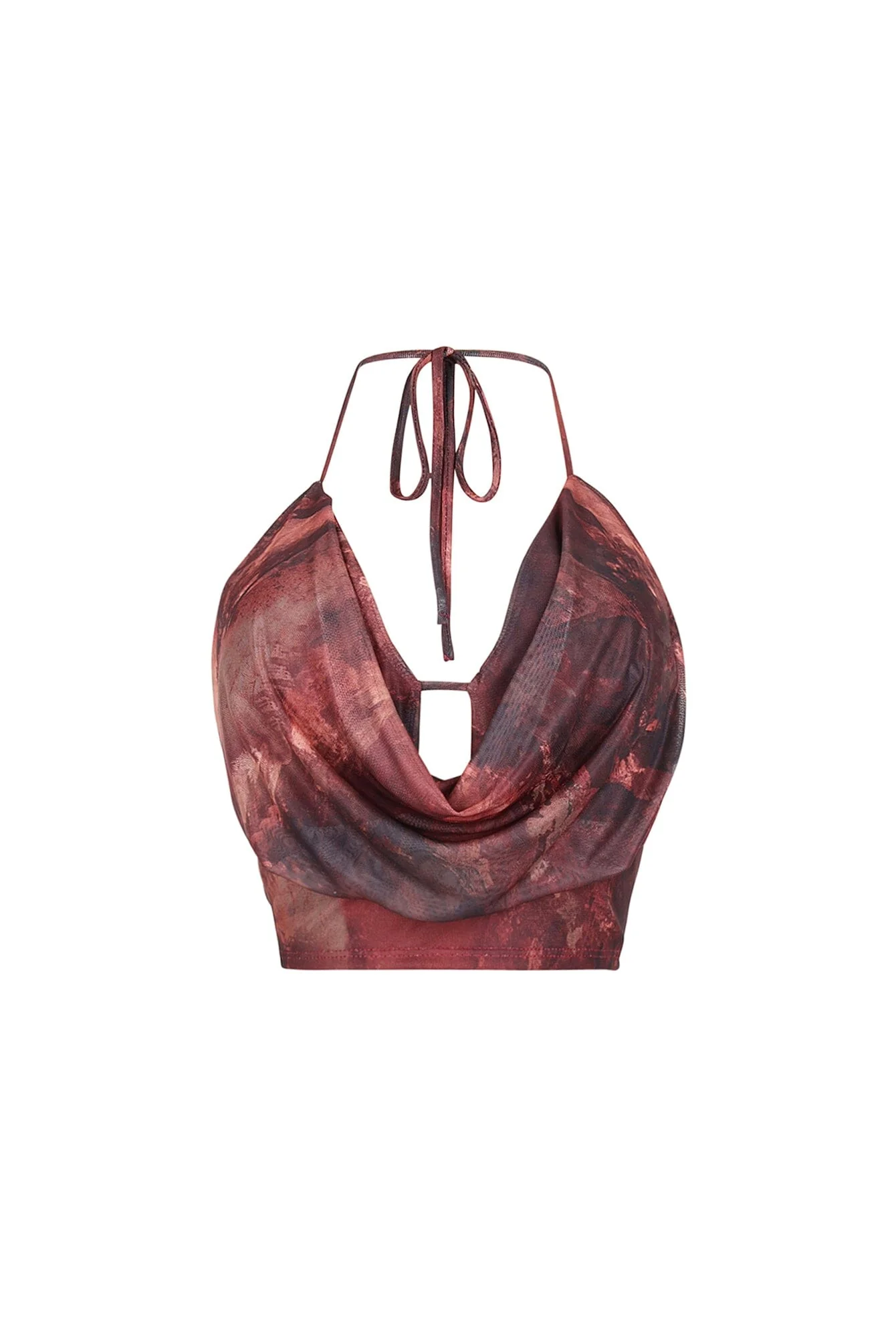 5776-Snappy-Mesh-Print-Halter-Neck-Tie-Top-3.webp Snappy Mesh Print Halter Neck Tie Top
