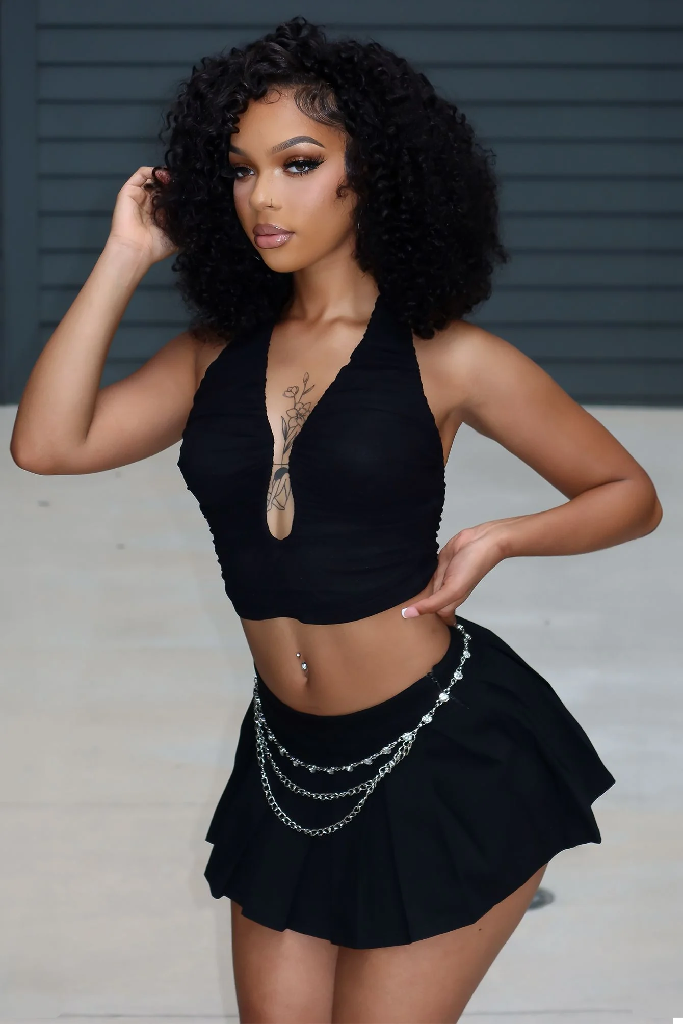 Siren Wire Mesh Halter Top