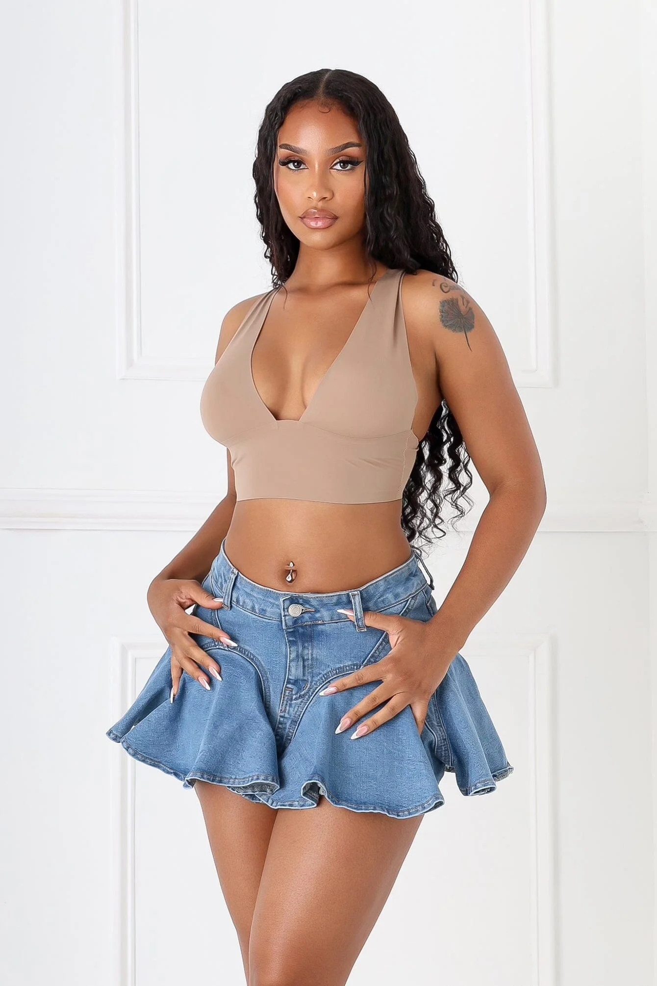 5982-Bareline-Seamless-V-Neck-Crop-Top-2.webp Bareline Seamless V Neck Crop Top