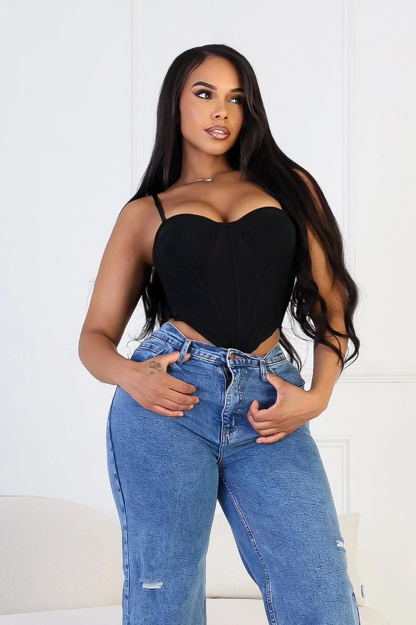 Bare Intention Bustier Top