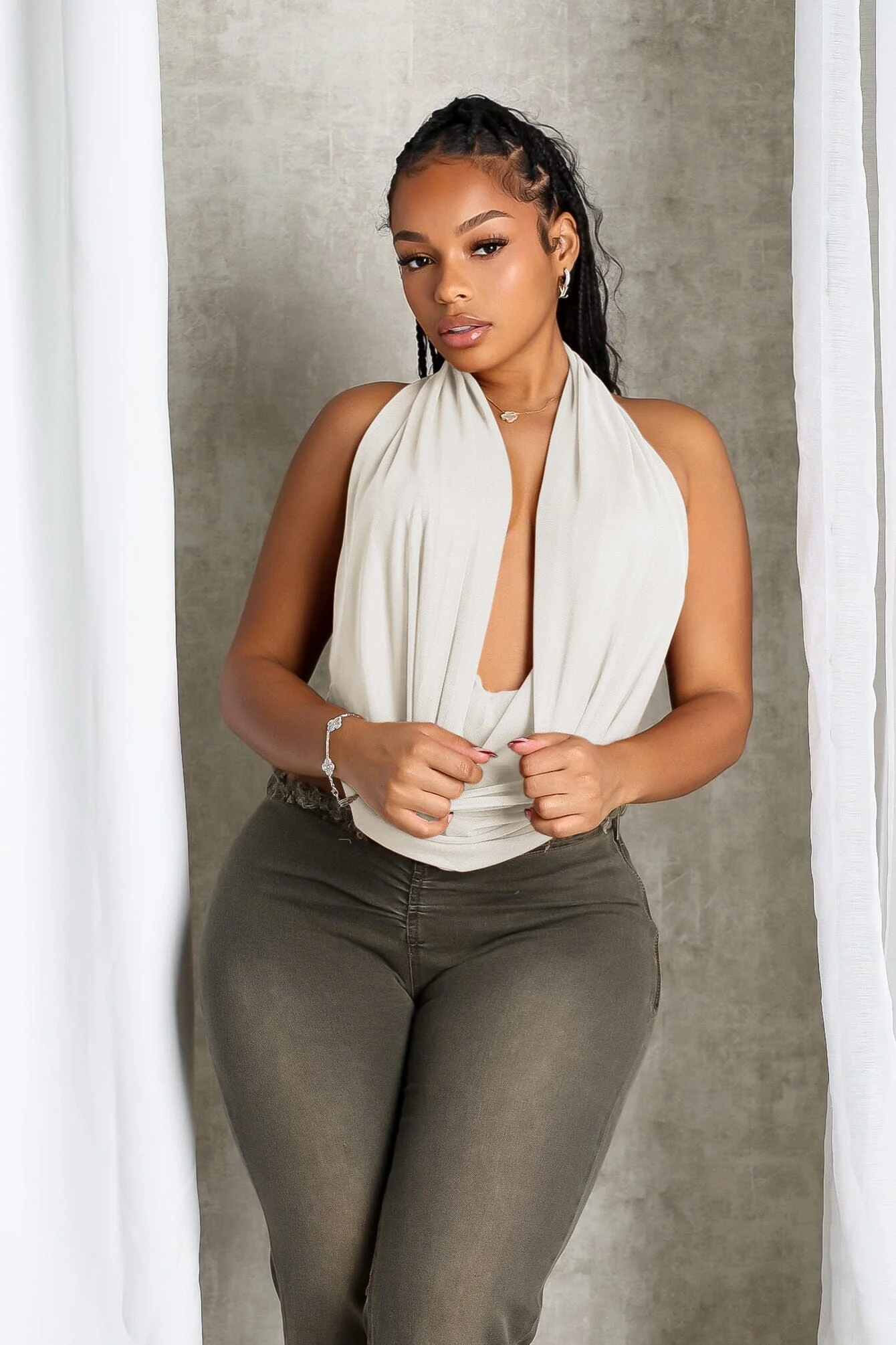 6108-Cascading-Mesh-Cowl-Neck-Tie-Top-8.webp Cascading Mesh Cowl Neck Tie Top