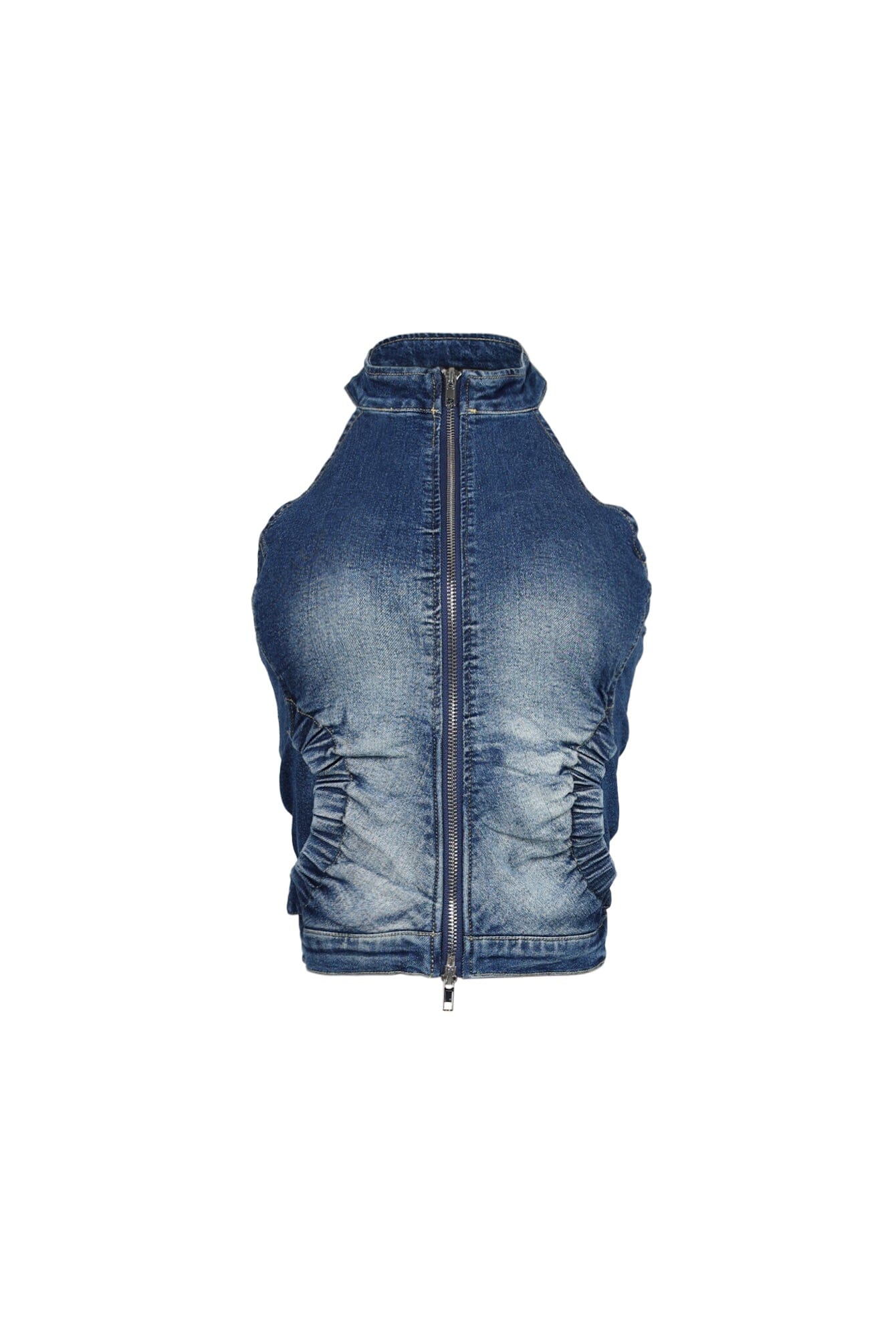 6208-Indigoa-Denim-Halter-Neck-Zip-Up-Top-4.jpg Indigoa Denim Halter Neck Zip Up Top