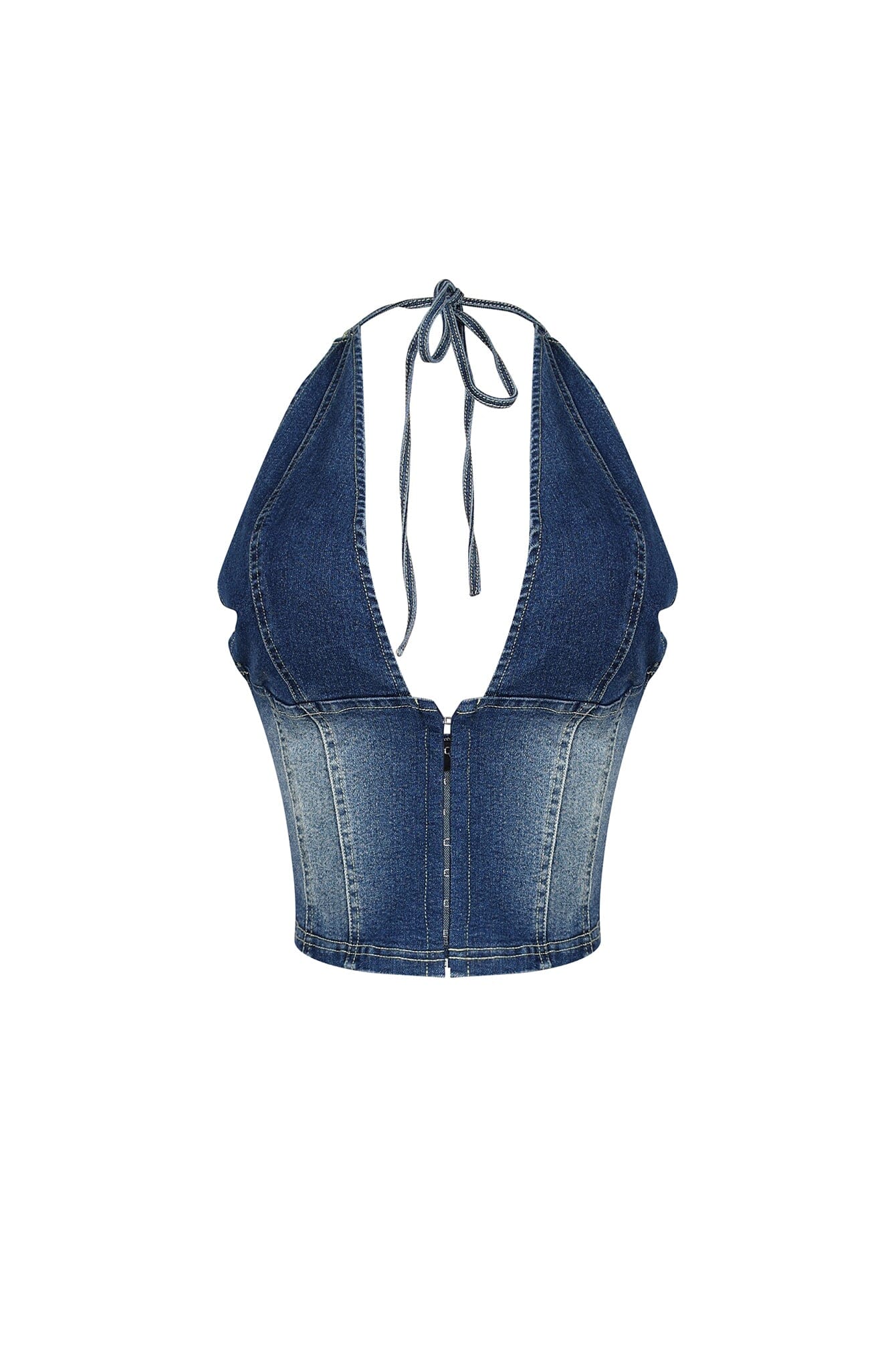 Denim Diva Plunge Halter Top