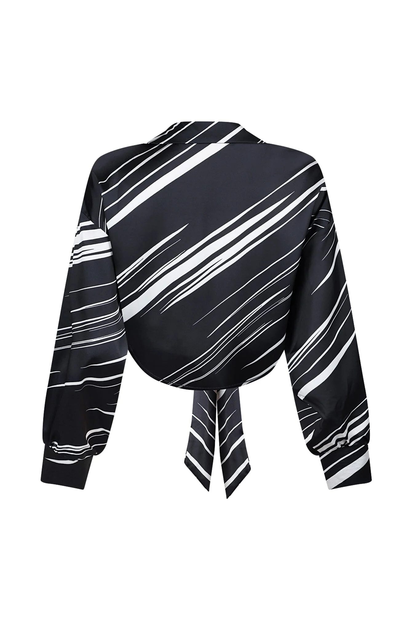 6485-Tara-Geo-Printed-Satin-Tie-Blouse-10.webp Tara Geo Printed Satin Tie Blouse