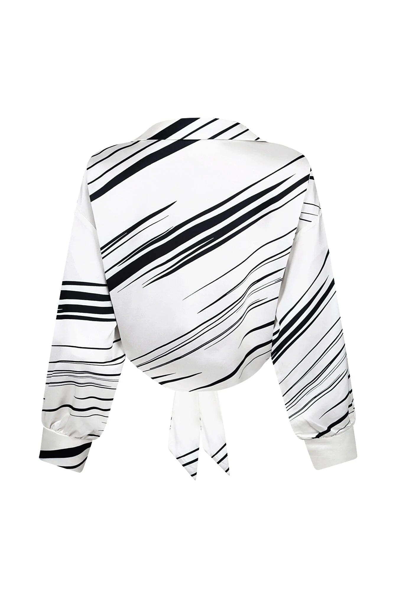 6485-Tara-Geo-Printed-Satin-Tie-Blouse-11.webp Tara Geo Printed Satin Tie Blouse