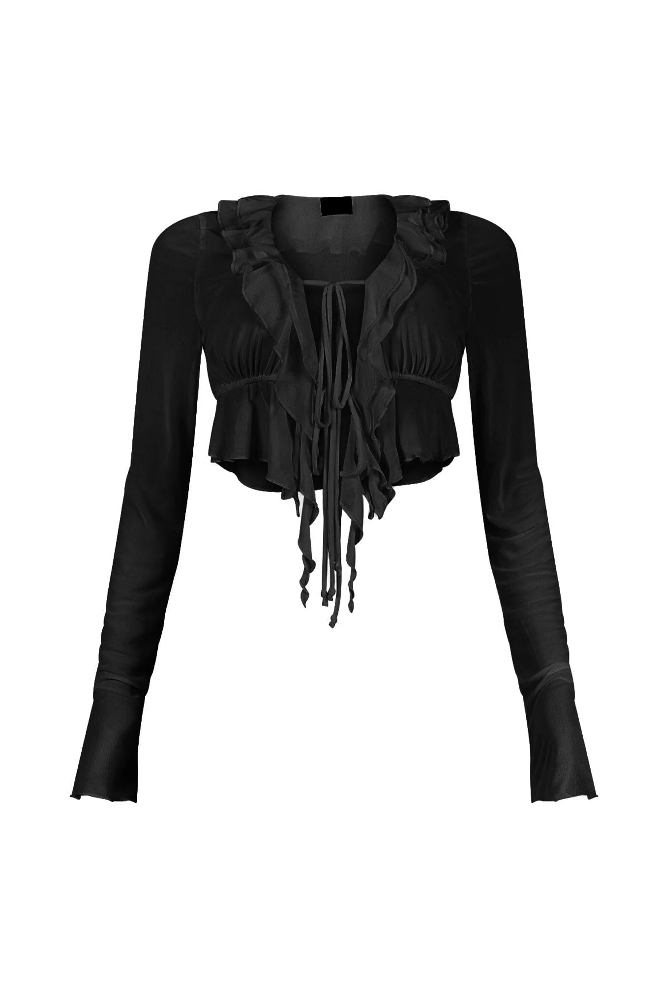 6519-Johanna-Mesh-Ruffle-Blouse-Top-4.webp Johanna Mesh Ruffle Blouse Top