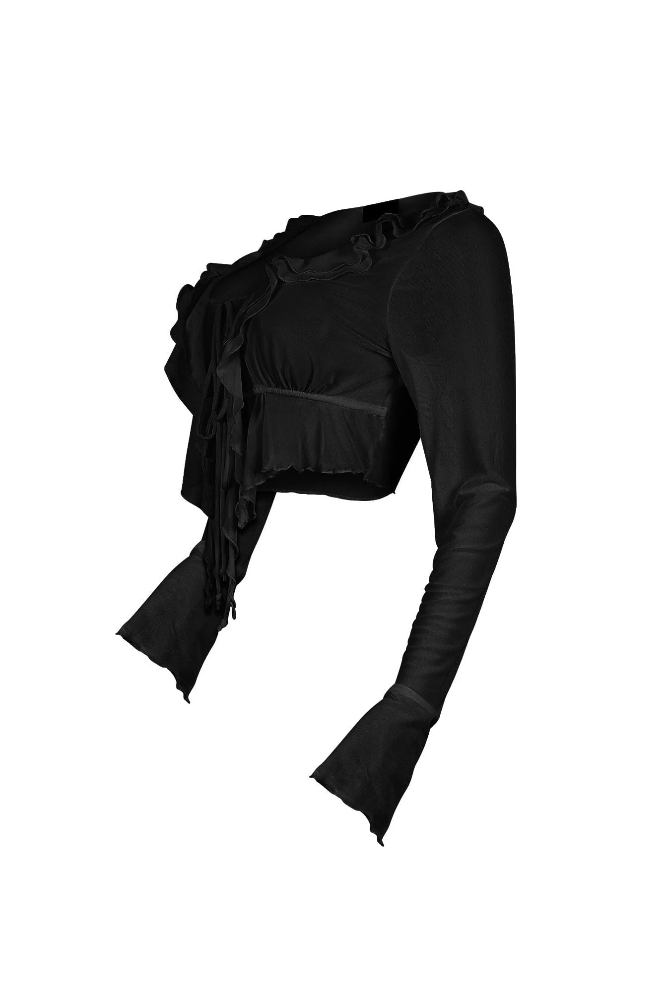 6519-Johanna-Mesh-Ruffle-Blouse-Top-6.webp Johanna Mesh Ruffle Blouse Top