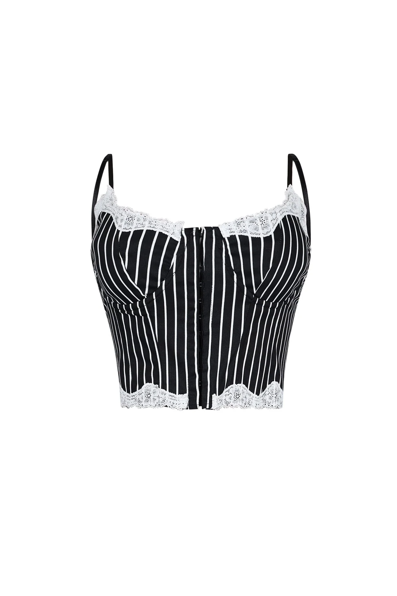 6541-Becky-Pinstripe-Lace-Trim-Bustier-Top-3.webp Becky Pinstripe Lace Trim Bustier Top