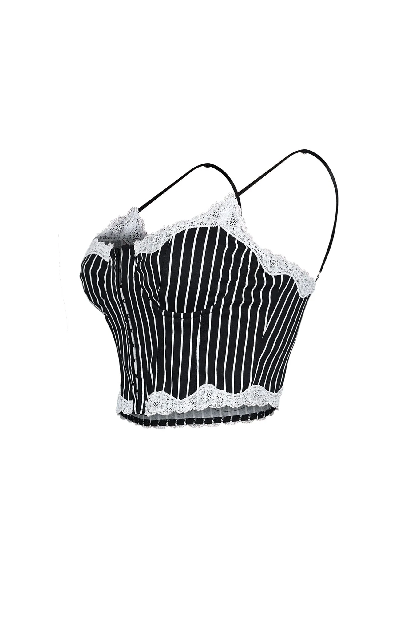 6541-Becky-Pinstripe-Lace-Trim-Bustier-Top-4.webp Becky Pinstripe Lace Trim Bustier Top