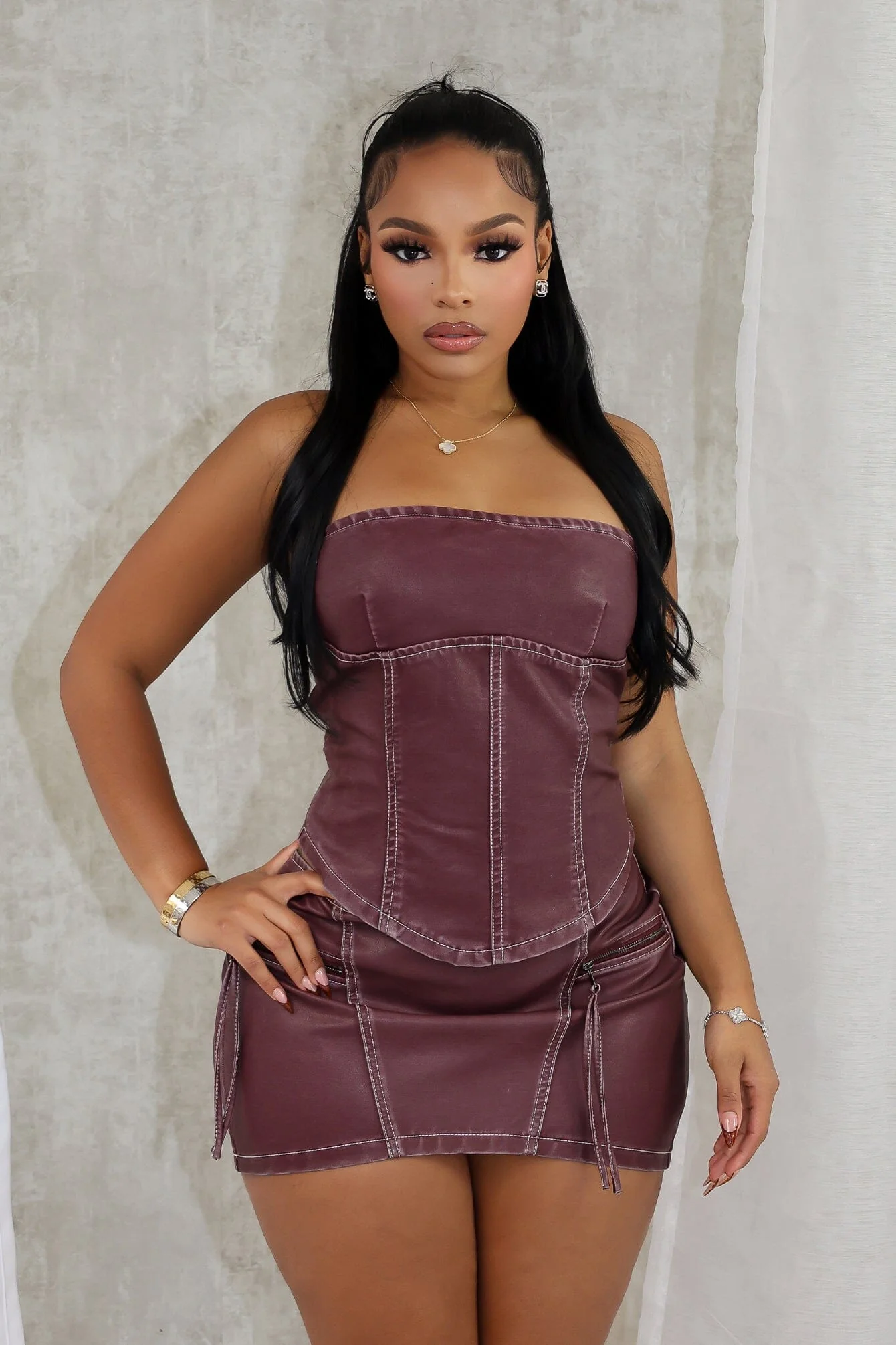 6555-Robyn-Faux-Leather-Tube-Top-3.webp Robyn Faux Leather Tube Top