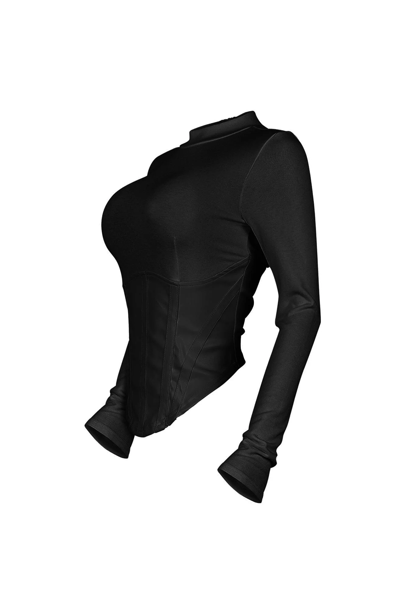 6562-Iliana-Faux-Leather-Corset-Contrast-Top-5.webp Iliana Faux Leather Corset Contrast Top