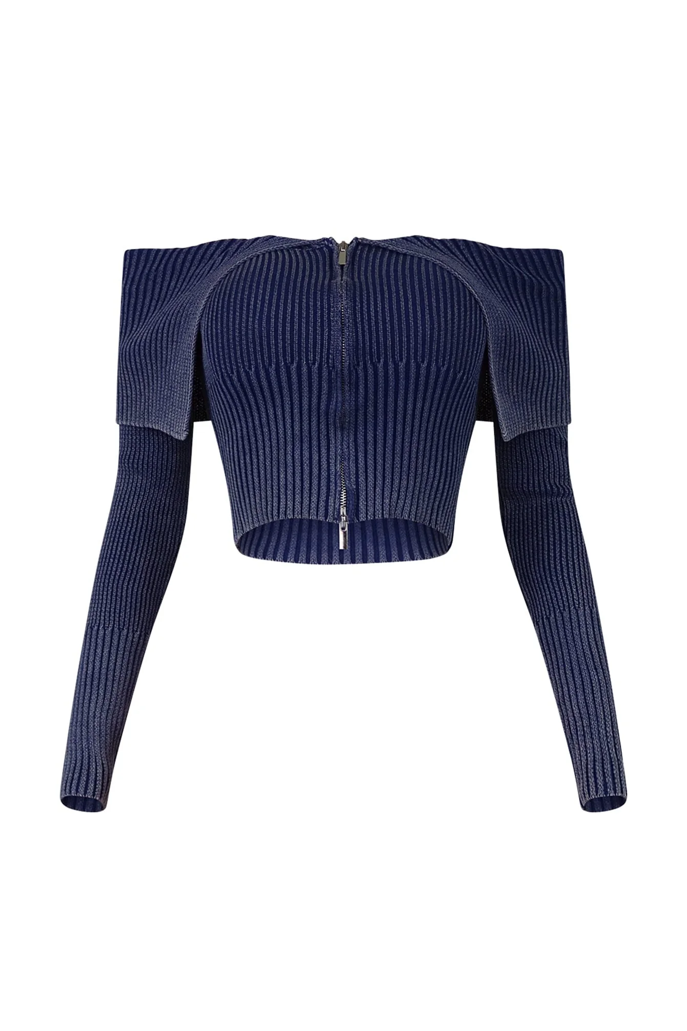 Bethany Folded Cape Zipper Sweater