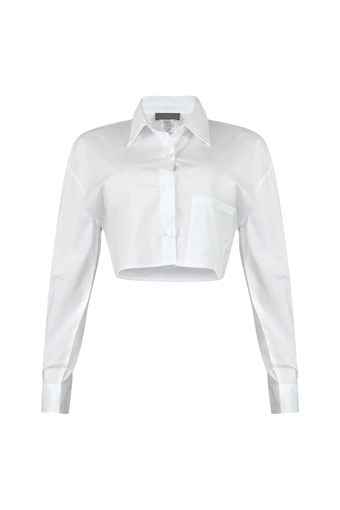 Alessa Poplin Cropped Shirt Blouse