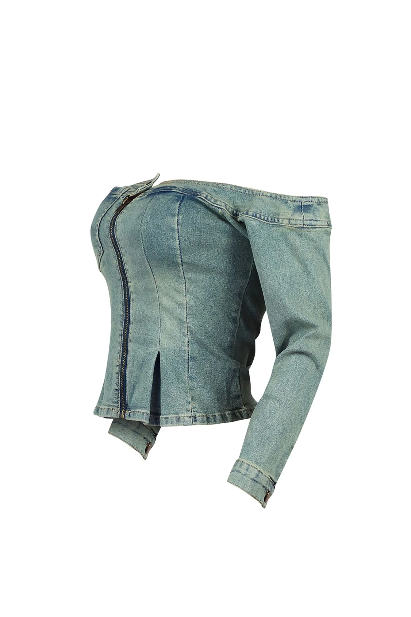 6853-Palmer-Vintage-Washed-Off-Shoulder-Denim-Top-3.webp Palmer Vintage Washed Off Shoulder Denim Top