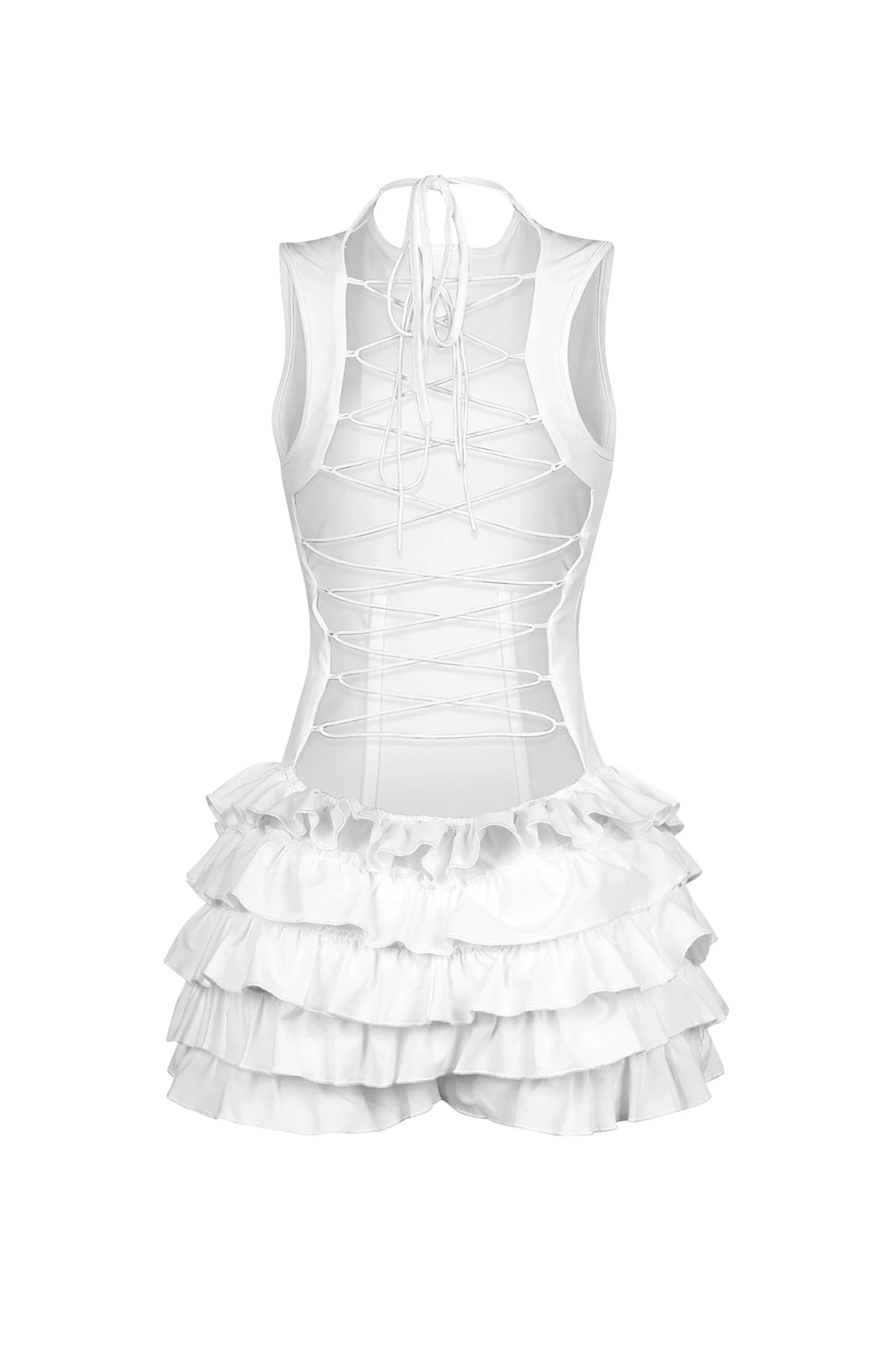 7047-Annie-Nylon-Ruffle-Mini-Dress-10.webp Annie Nylon Ruffle Mini Dress