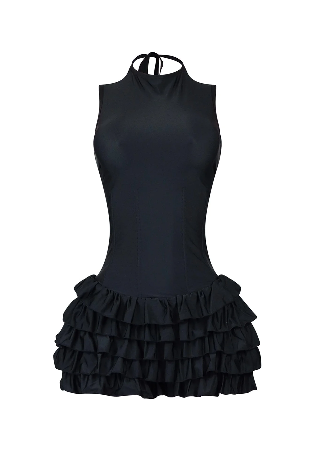 7047-Annie-Nylon-Ruffle-Mini-Dress-5.webp Annie Nylon Ruffle Mini Dress