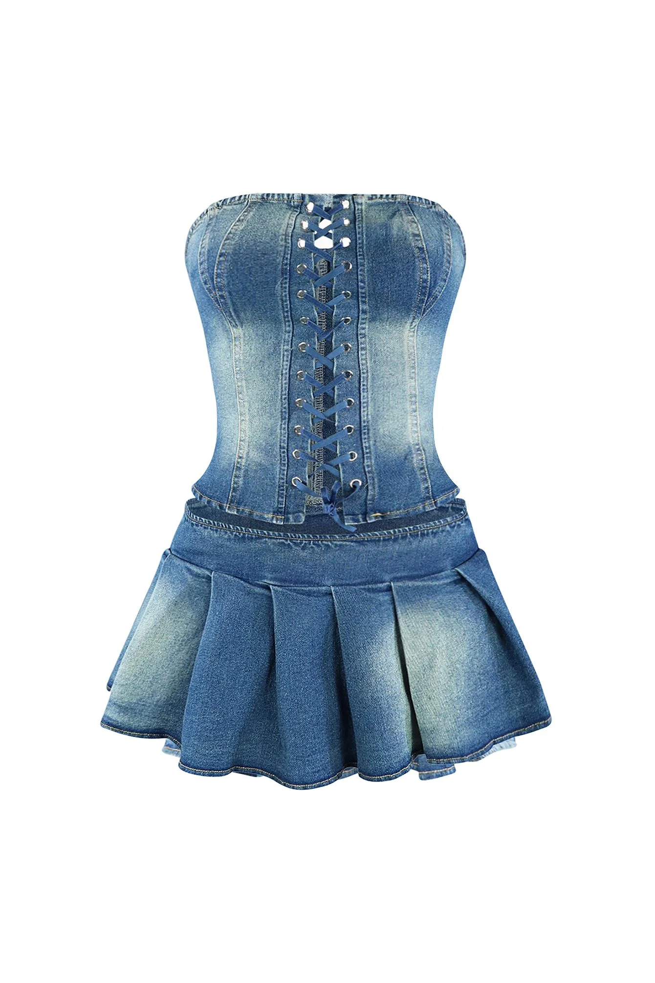 705-Muted-Blue-Denim-Corset-Top-Skirt-SET-4.webp Muted Blue Denim Corset Top & Skirt SET