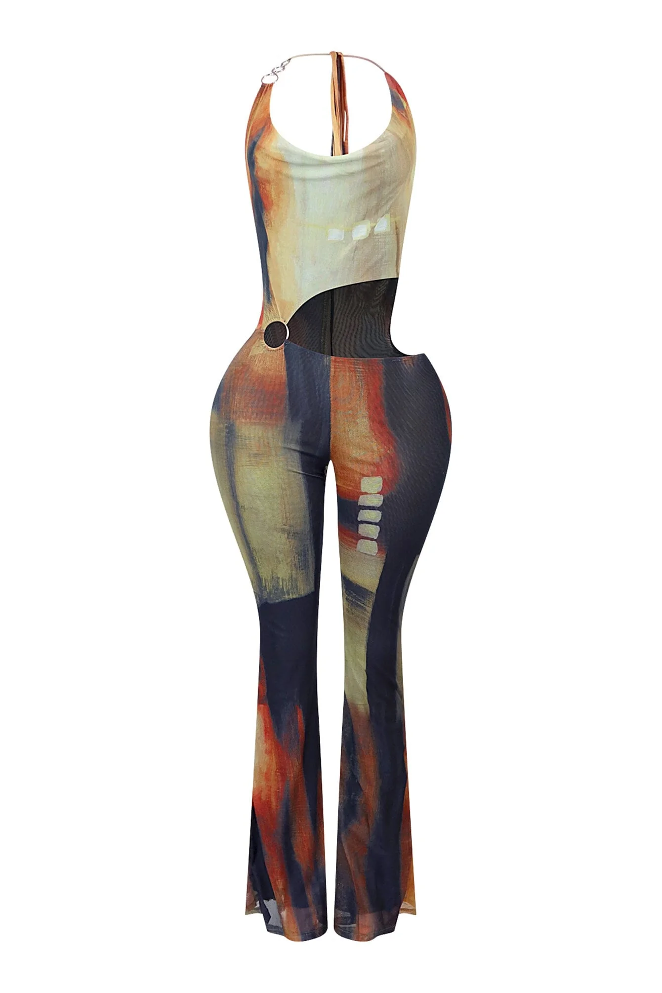 7089-Good-4-U-Print-Mesh-Cowl-Neck-Jumpsuit-3.webp Good 4 U Print Mesh Cowl Neck Jumpsuit