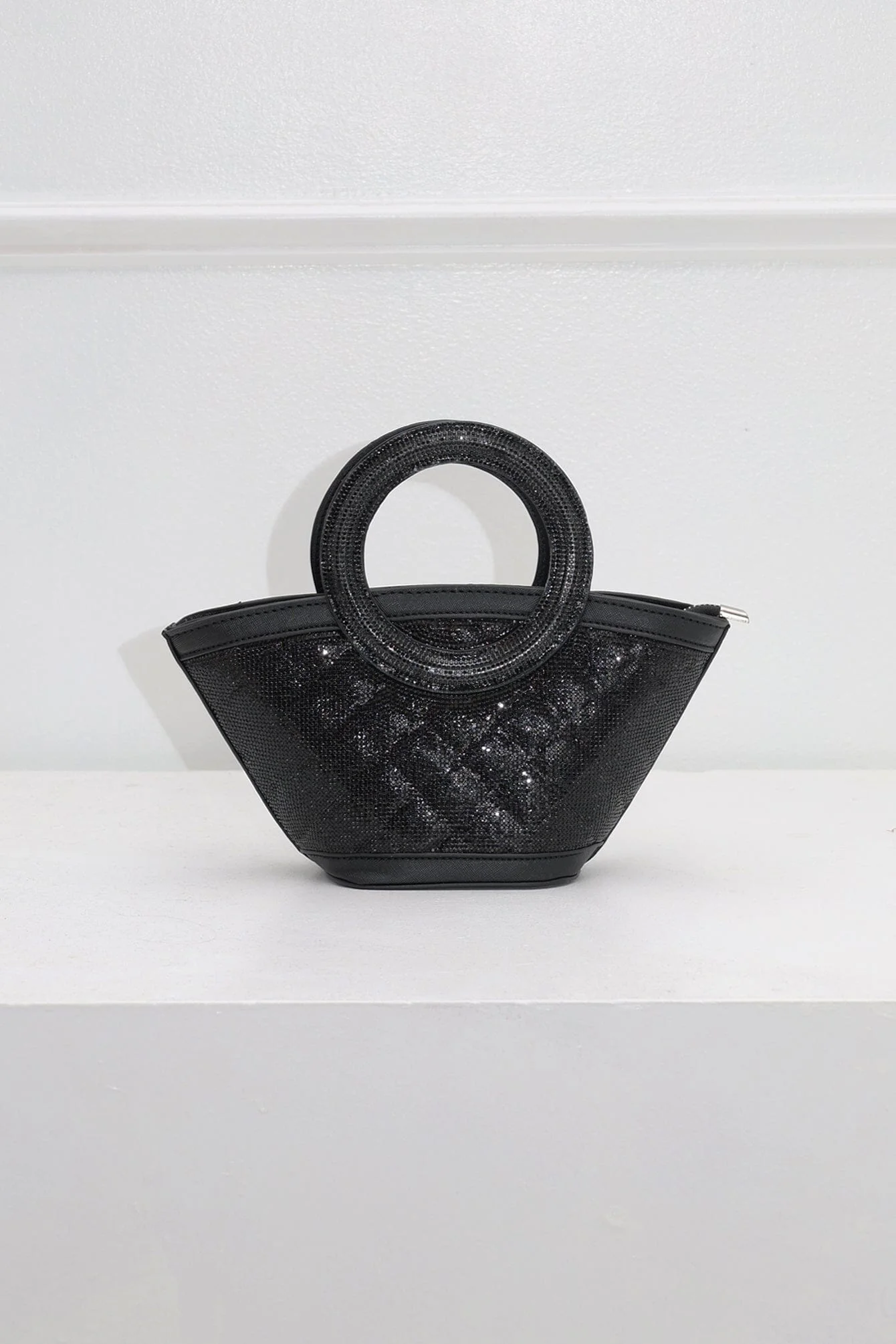 Nina Gleam Rhinestone Top Handle Bag